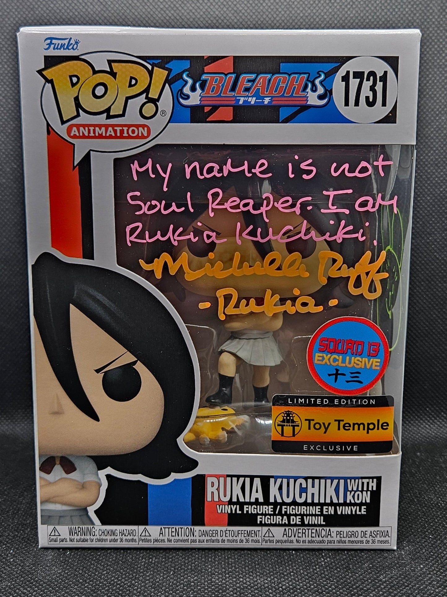 Funko Pop Anime Rukia Kuchiki 1731 Toy Temple Exclusive Signed By Michelle Ruff With JSA - NERD BLVD