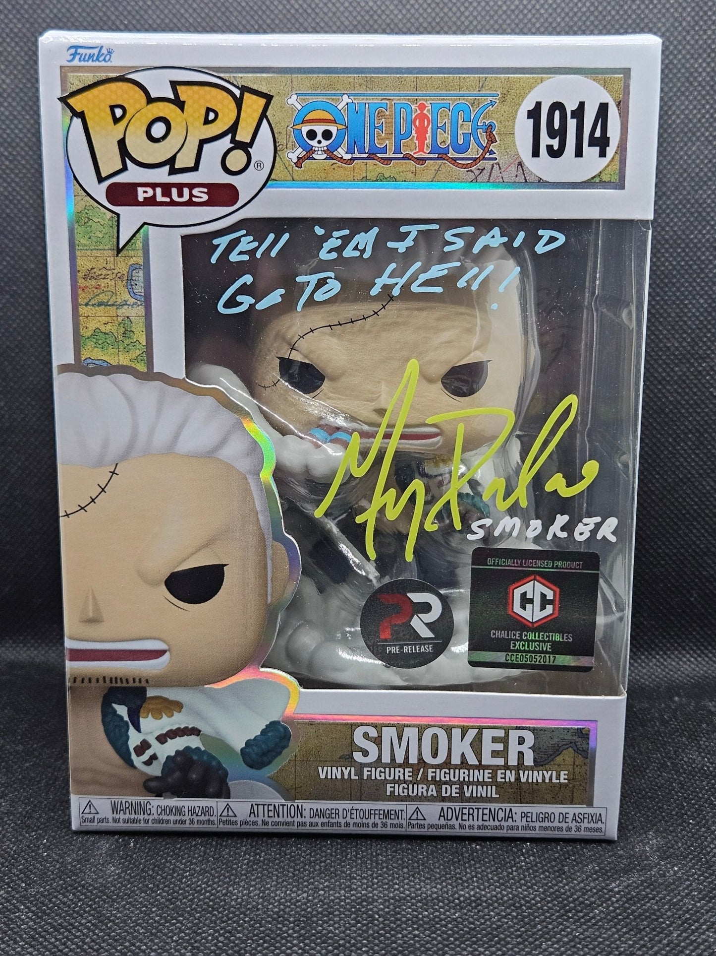 Funko Pop Anime Smoker 1914 Pre Release Chalice Collectibles Exclusive Signed By Greg Dulcie With JSA - NERD BLVD