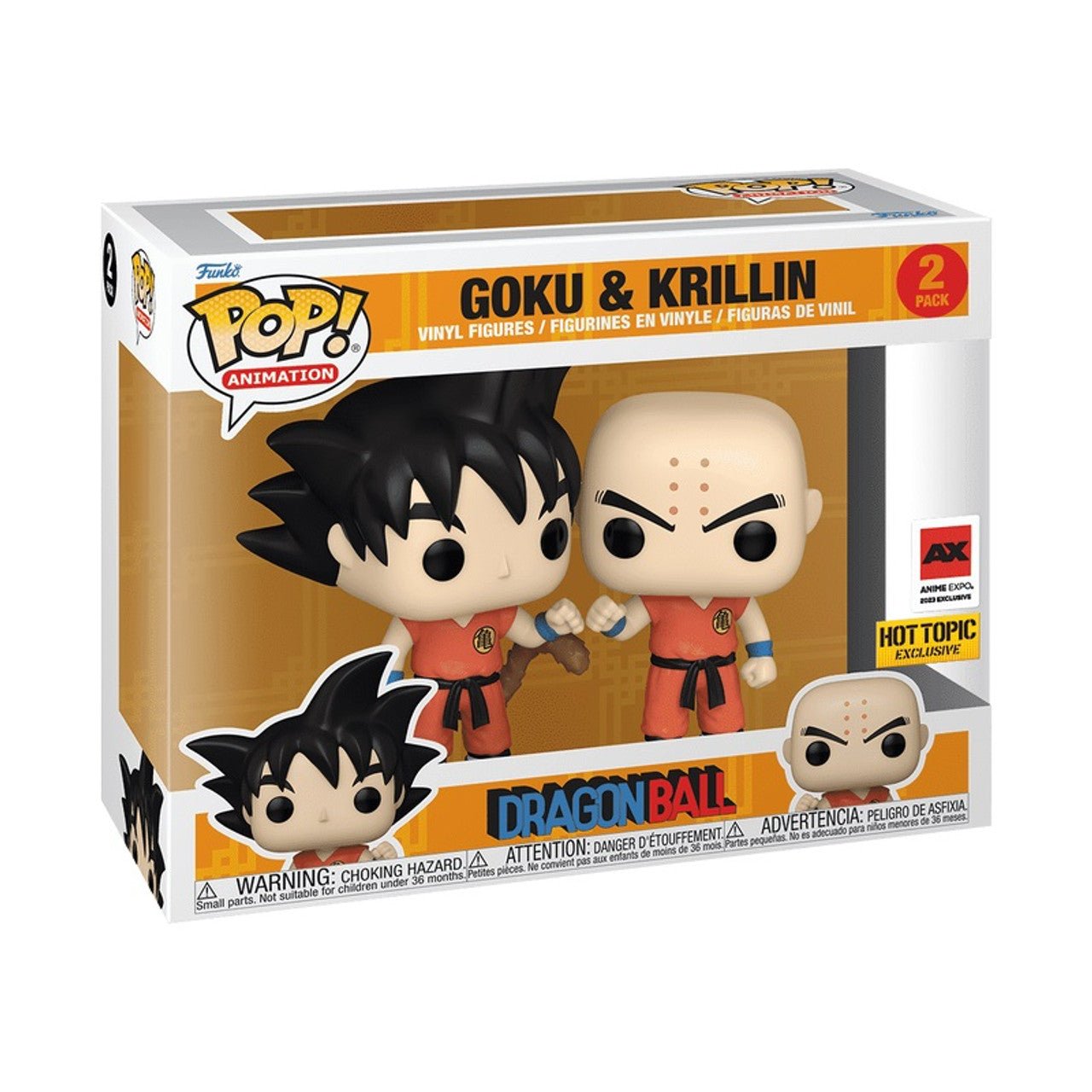 Funko POP Dragon Ball Goku & Krillin 2 Pack Anime Expo Hot Topic - NERD BLVD