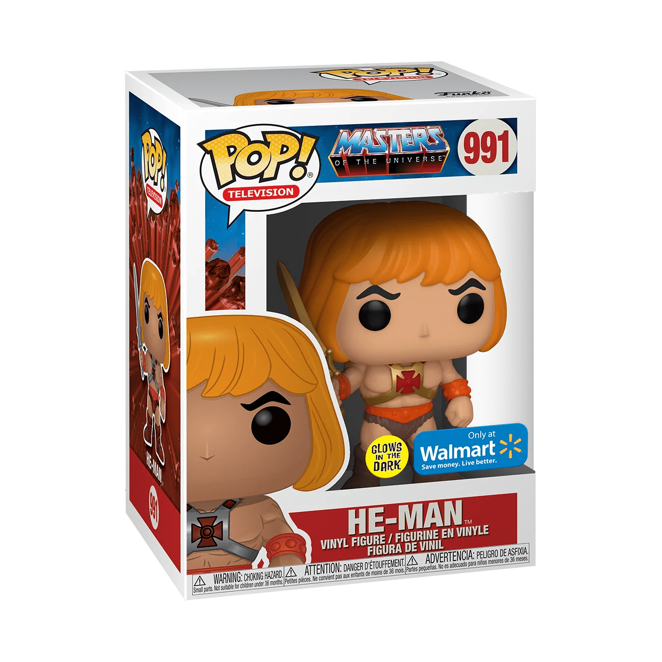Funko POP Masters of the Universe He Man GITD Walmart Exclusive 991 - NERD BLVD