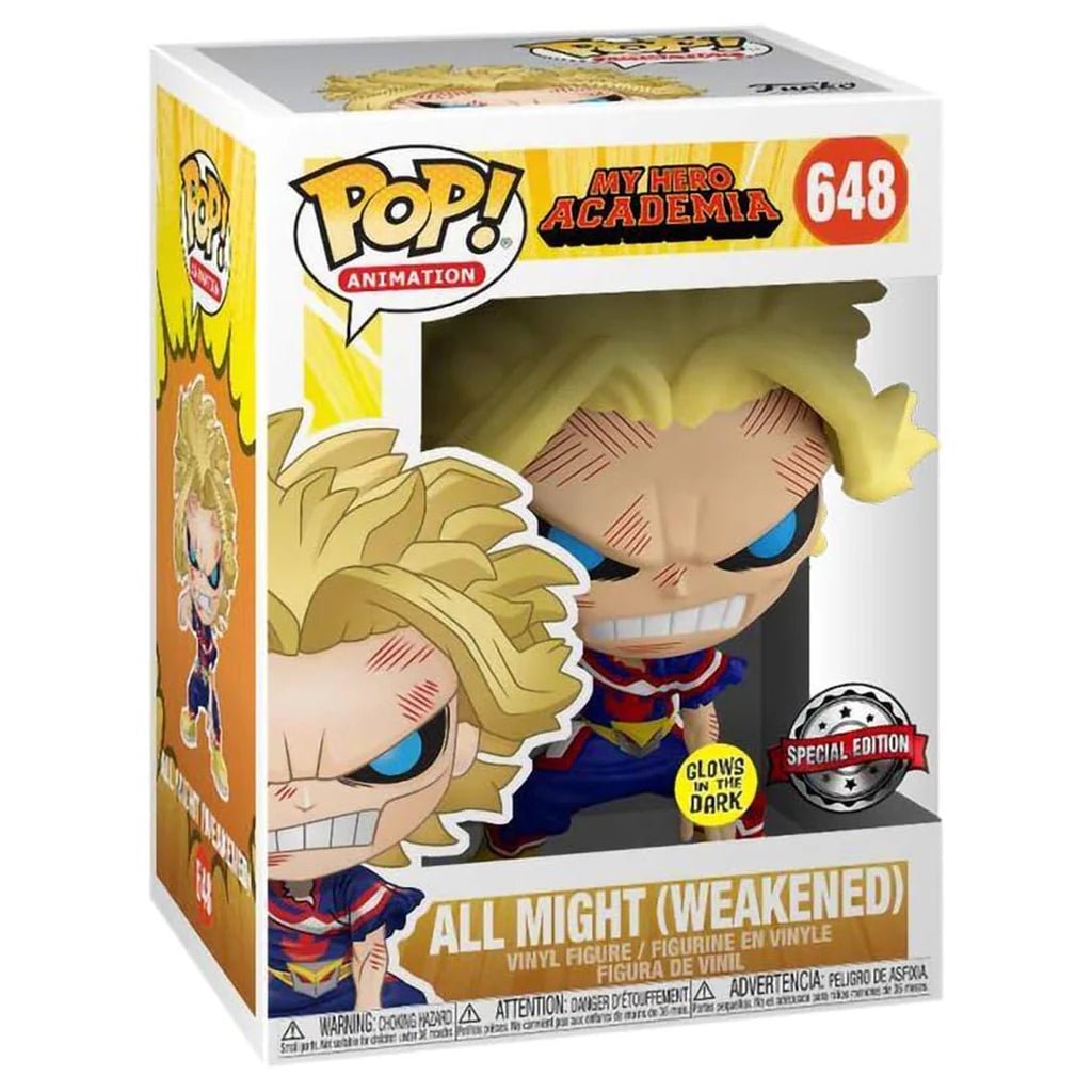 Funko POP My Hero Academia All Might Weakened GITD Special Edition 648 - NERD BLVD