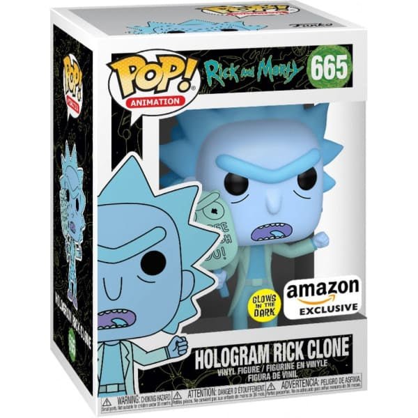 Funko POP Rick And Morty Hologram Rick Clone GITD Amazon Exclusive 665 - NERD BLVD