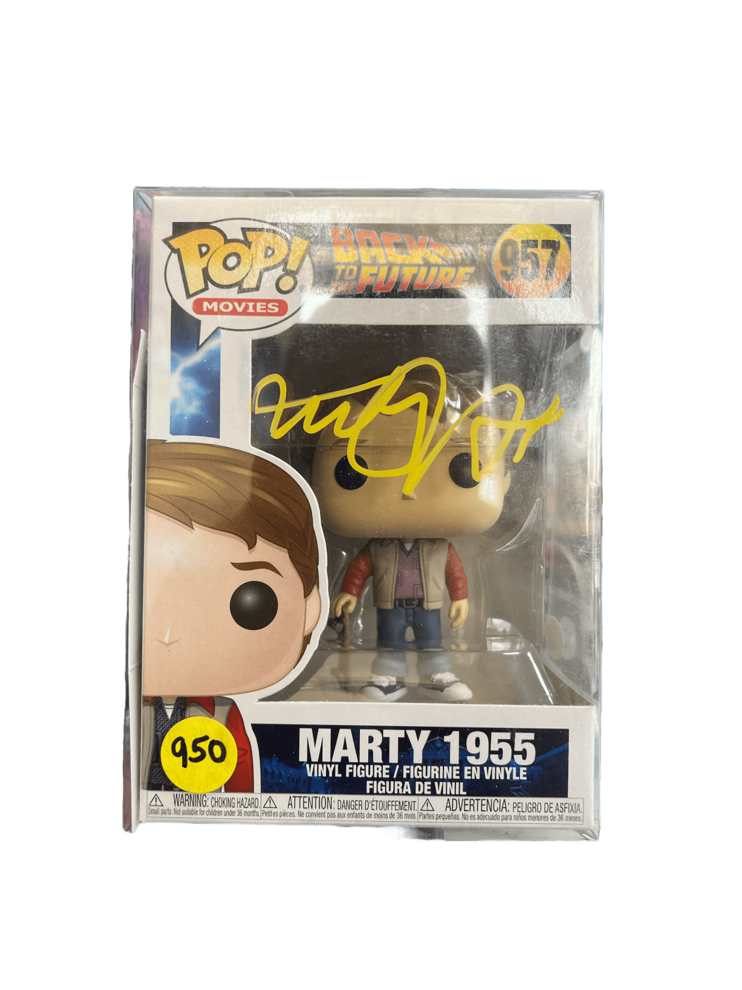 Michael J Fox Signed Marty McFly 1955 Funko POP 957 JSA COA - NERD BLVD