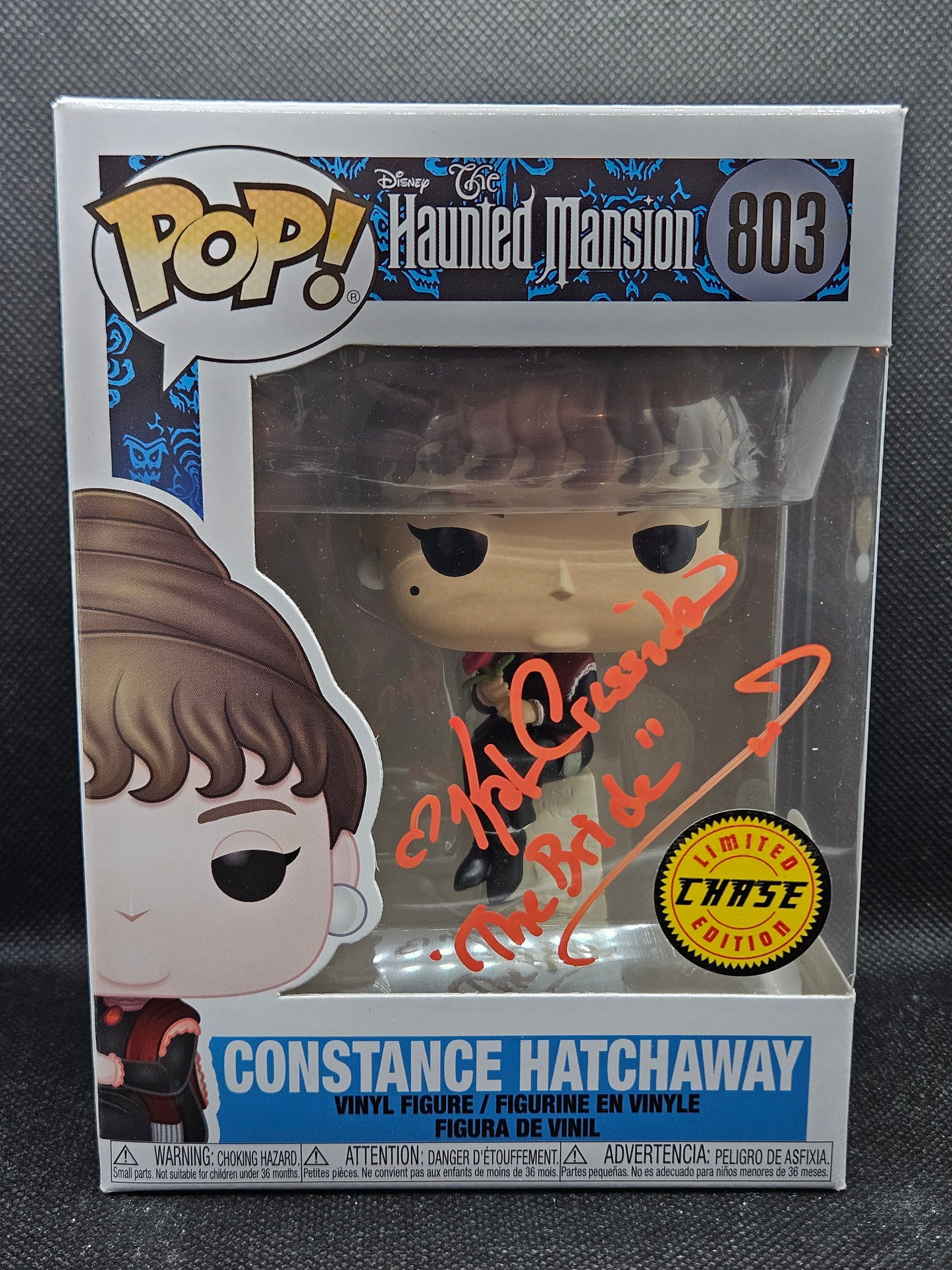 Funko POP Disney Haunted Mansion Constance Hatchaway 803 Chase Signed By Kat Cressida With JSA