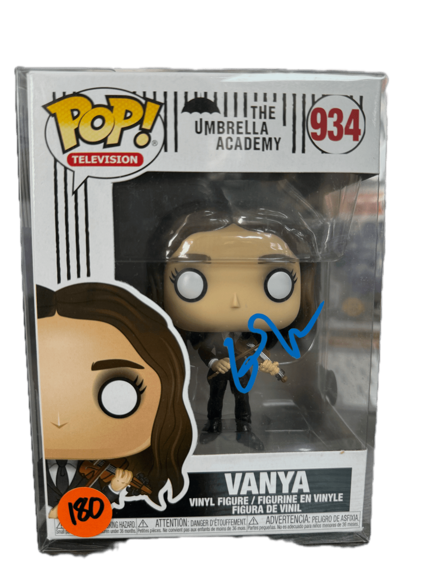 Signed Funko POP The Umbrella Academy Vanya Elliot Paige Beckett COA 934 - NERD BLVD