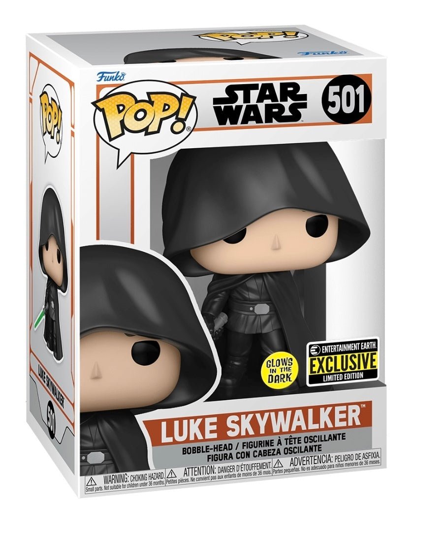 Funko Pop Star Wars Luke Skywalker 501 Entertainment Earth GITD - NERD BLVD