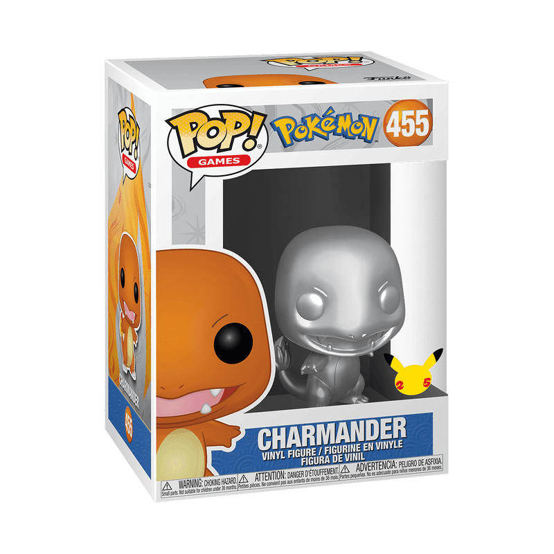 Funko Pop: Games - Pokemon - Charmander Figure #455 (Silver)