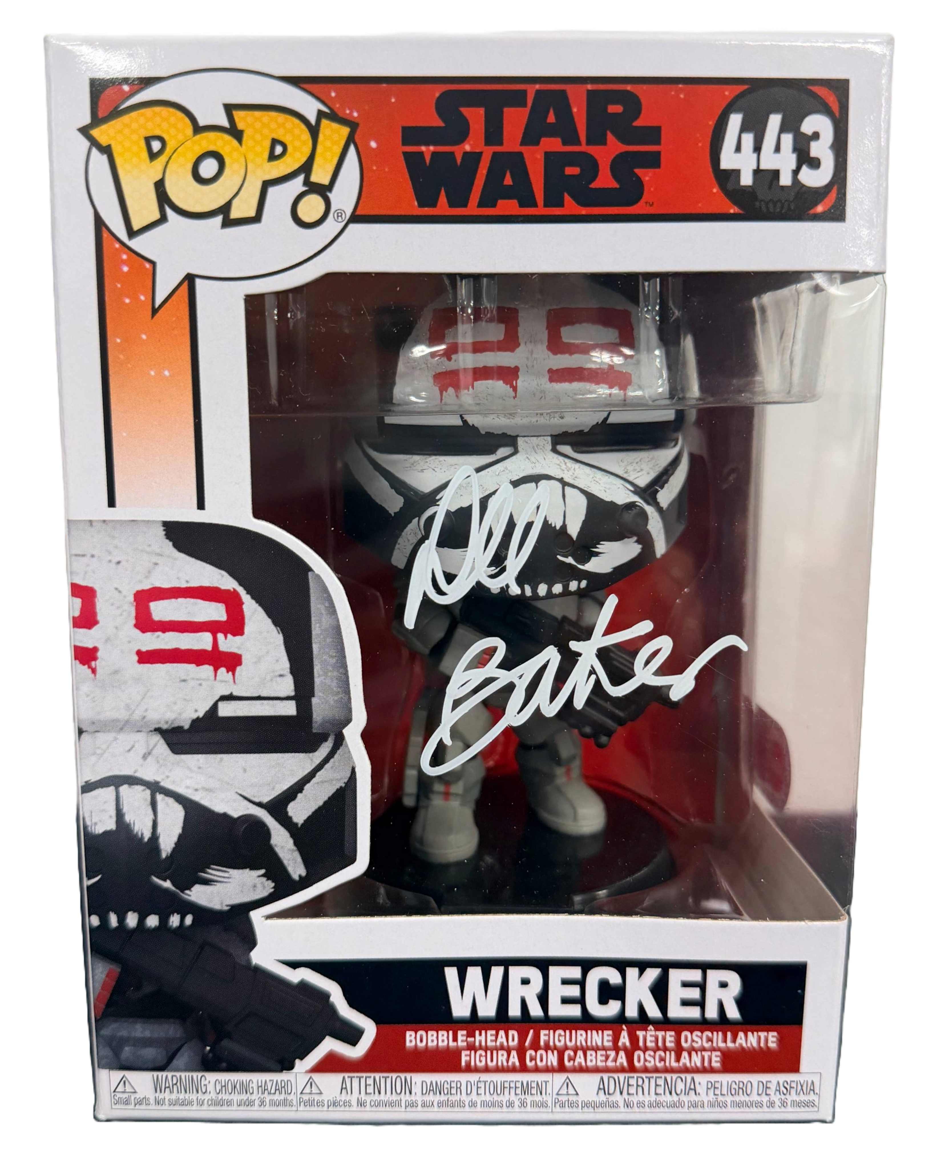 Dee Bradley Baker Signed Funko Pop - Star Wars Wrecker #443 (SWAU COA)