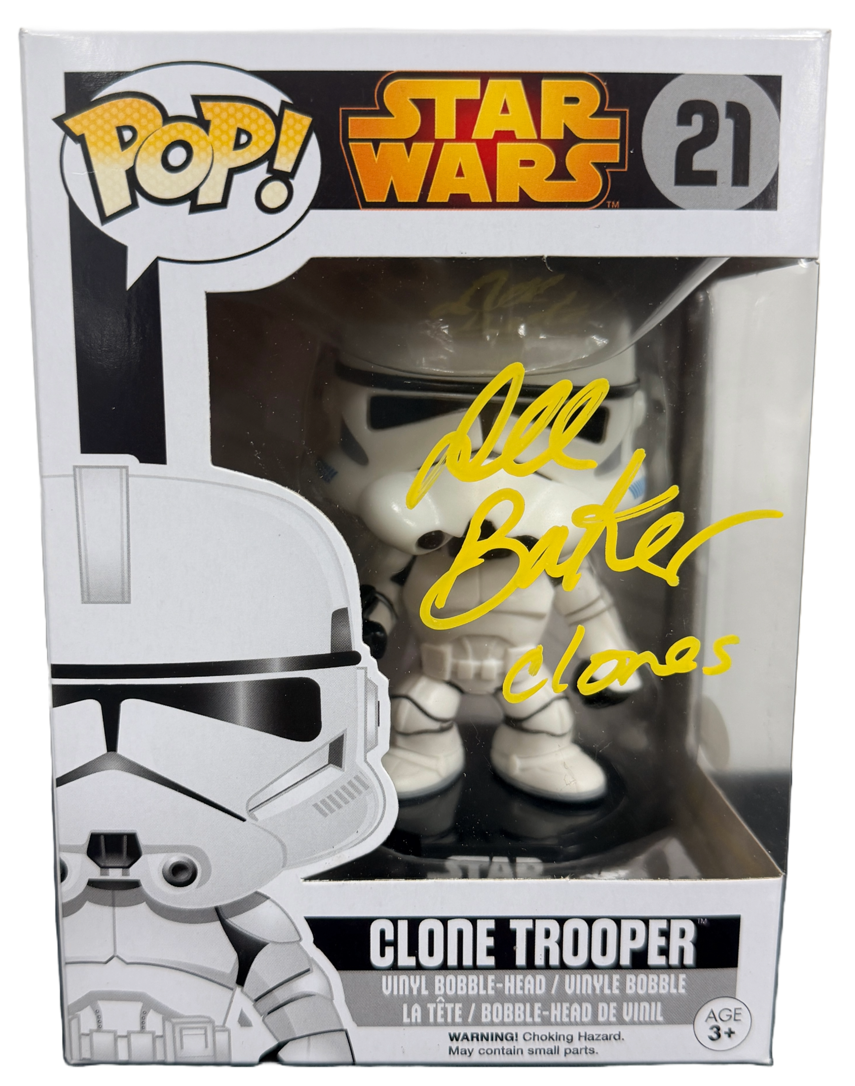 Dee Bradley Baker Signed Funko Pop - Star Wars Clone Trooper #21 (JSA COA)