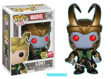 Loki Marvel FugitiveToys Exclusive Glow Funko Pop #36