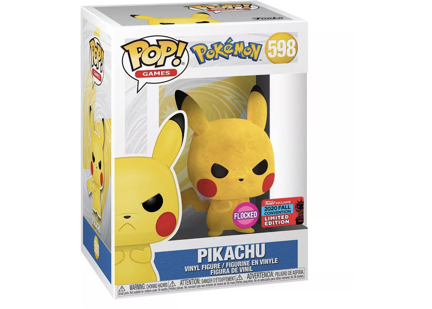 Funko Pop: Games - Pokemon - Pikachu Figure #598 (Flocked)
