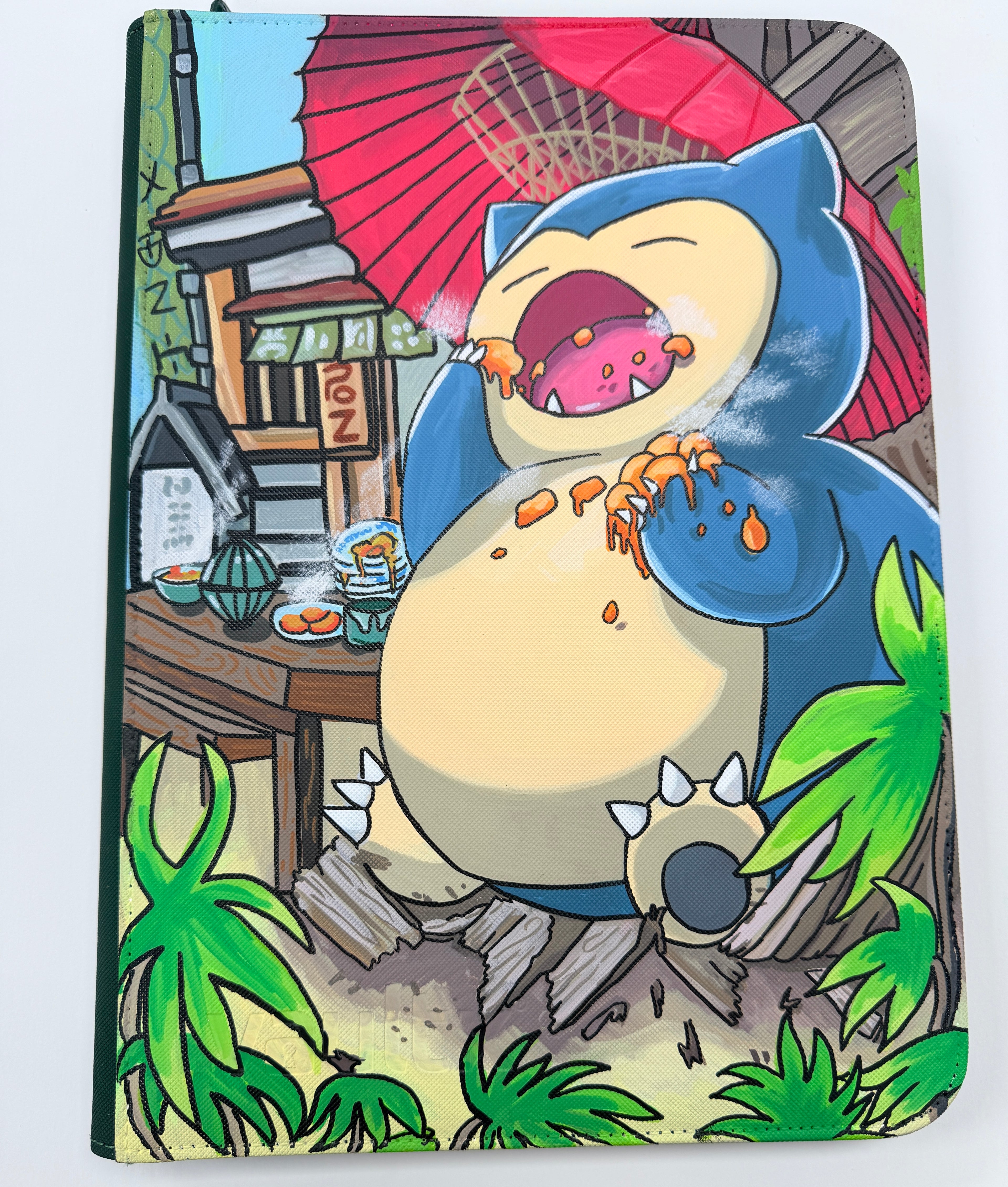 Snorlax Custom Pokemon 9-Pocket VaultX Binder - Hand Painted
