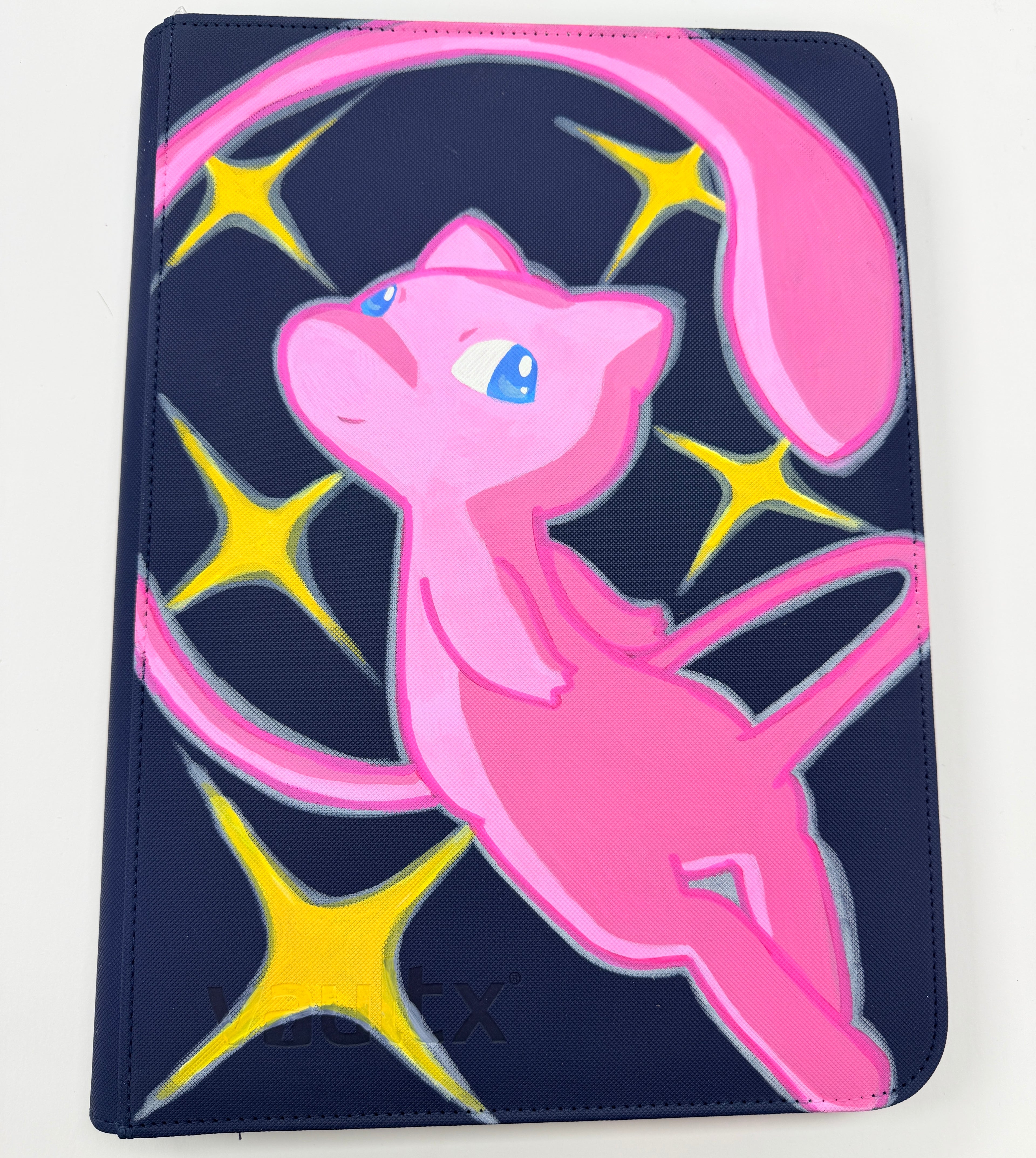 Pink Mew Custom Pokemon 9-Pocket VaultX Binder  - Hand Painted