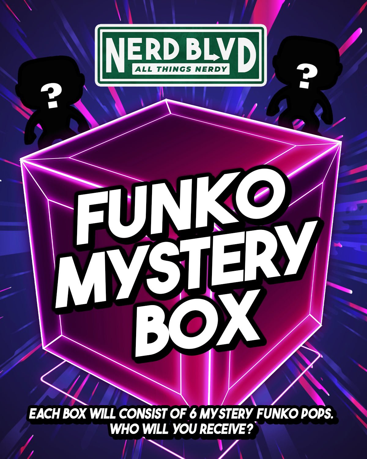 Nerd Blvd - Funko Mystery Box (6 Funko Pops)