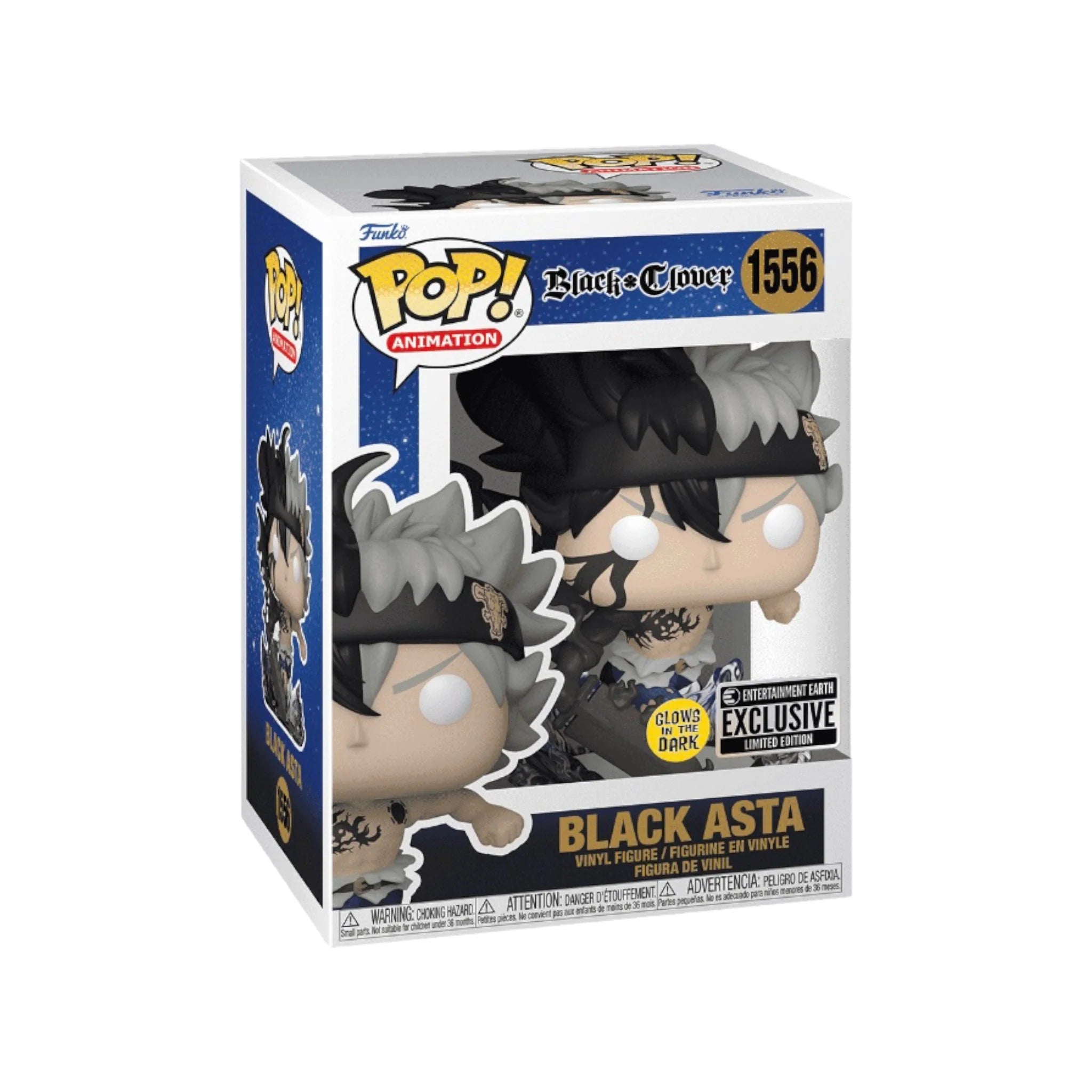 Funko Pop: Animation - Black Clover - Black Asta #1556 (Glows in the Dark)