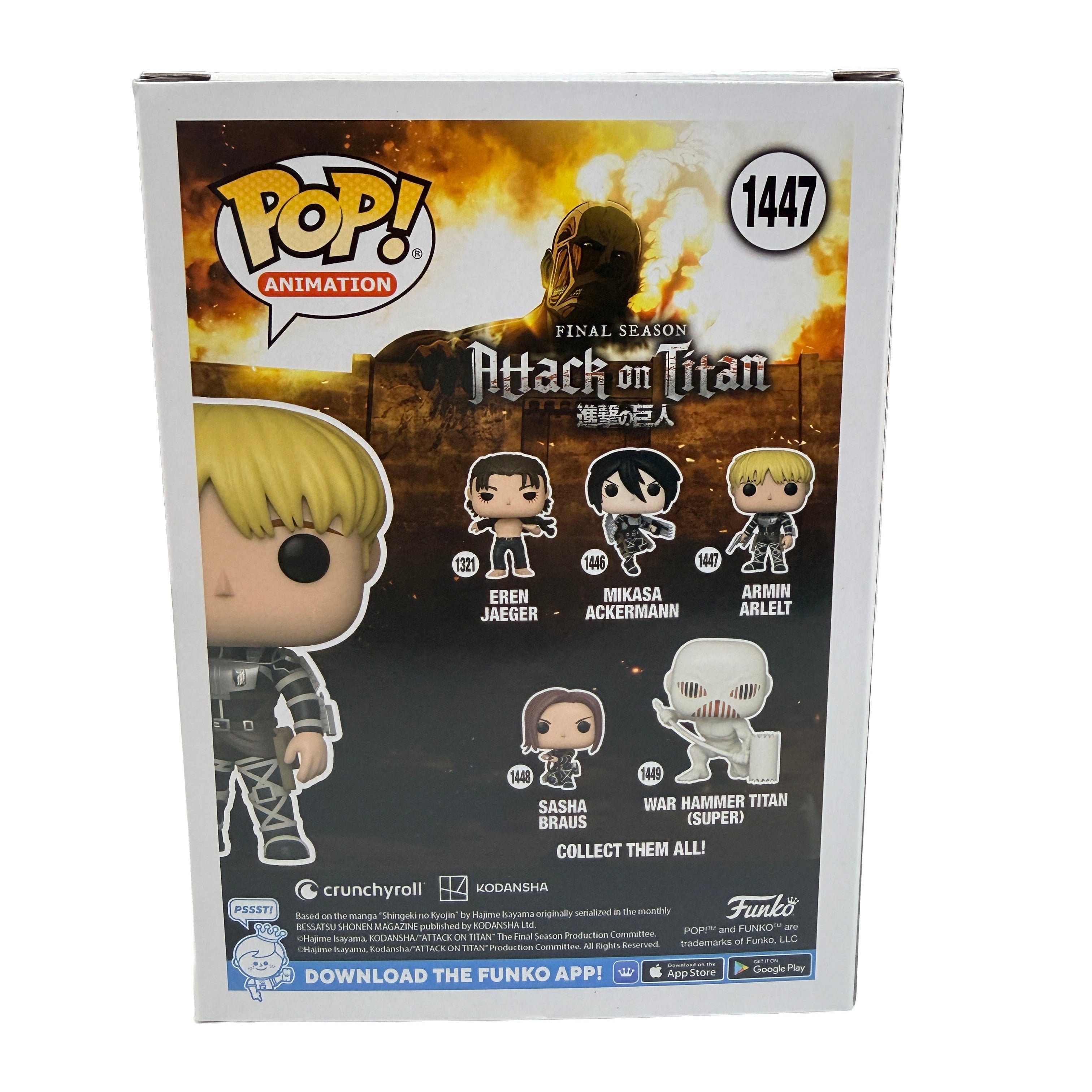 Jessie James Grelle Signed Funko Pop! – Attack on Titan #1447 (JSA COA)