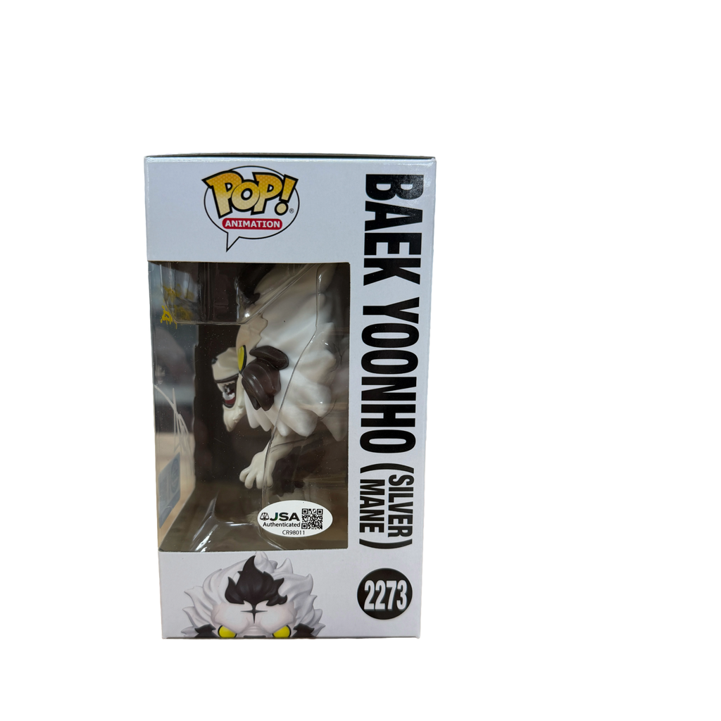 Christopher Sabat Signed Funko Pop! – Solo Leveling Baek Yoonho (Silver Mane) with Quote #2273 (JSA COA)