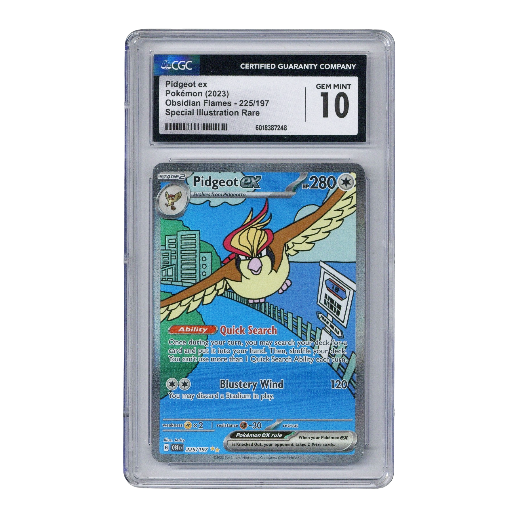 2023 Pokemon - Pidgeot ex Obsidian Flames #225 (CGC 10)
