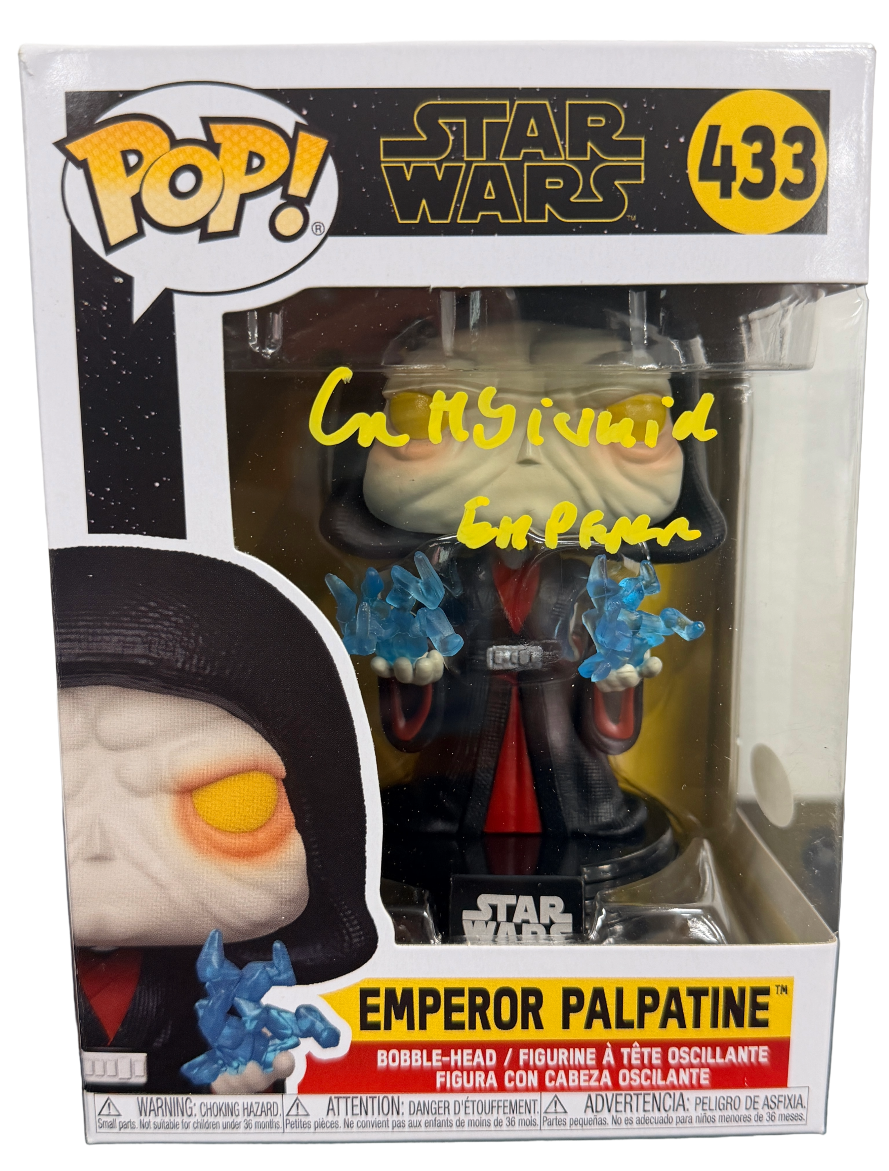Ian McDiarmid Signed Funko Pop - Star Wars Emperor Palpatine #433 (JSA COA)