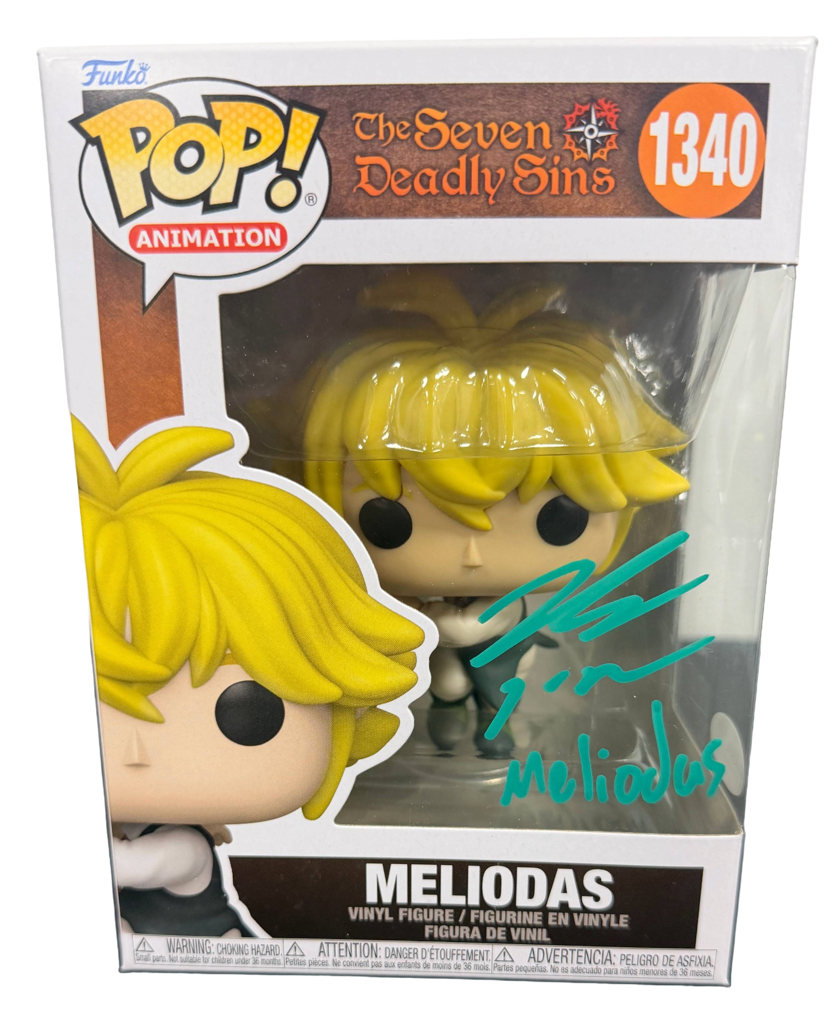 Bryce Papenbrook Signed Funko Pop! – The Seven Deadly Sins Meliodas #1340 (JSA COA)