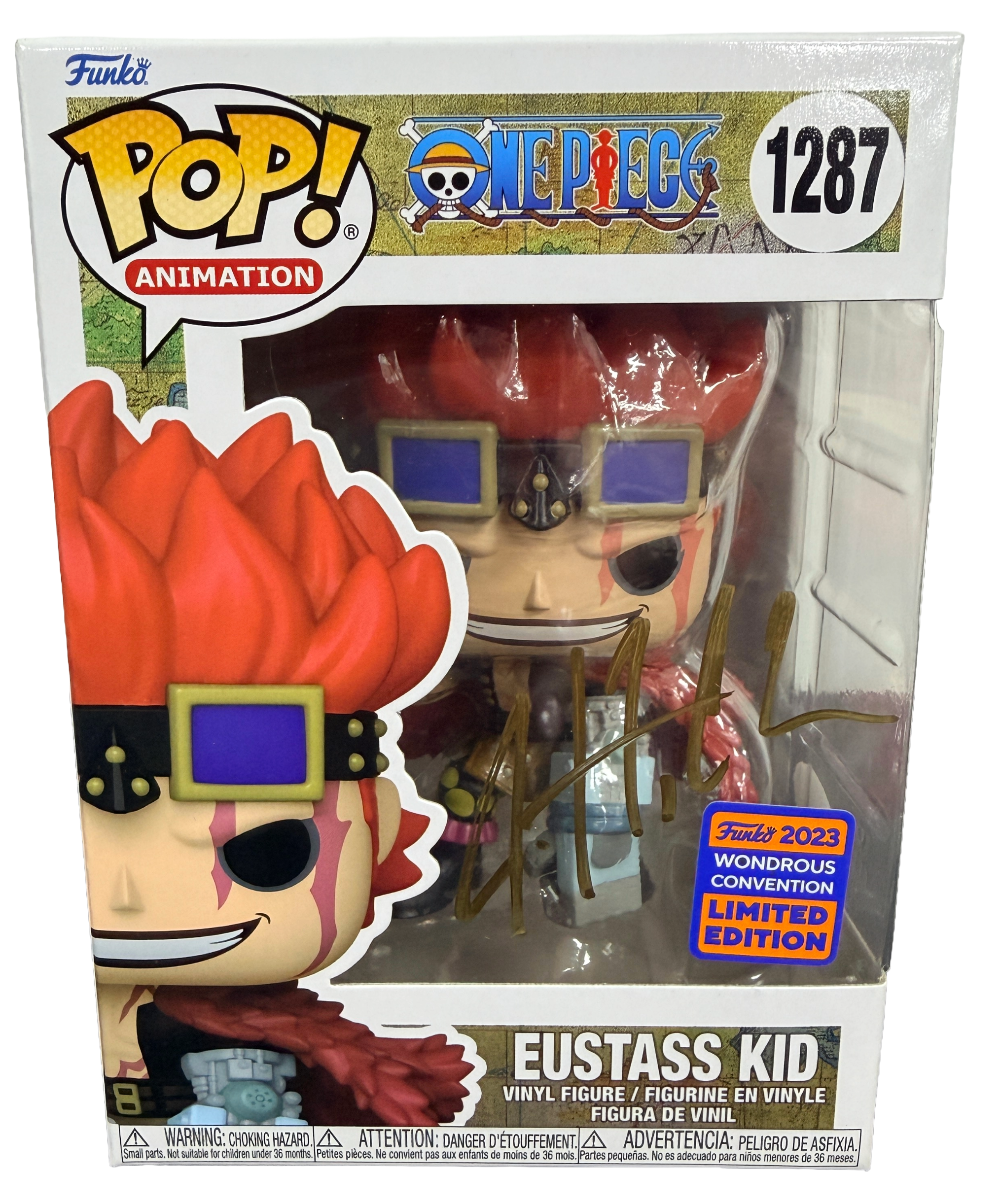 Justin Cook Signed Funko Pop! – One Piece Eustass Kid #1287 (JSA COA)