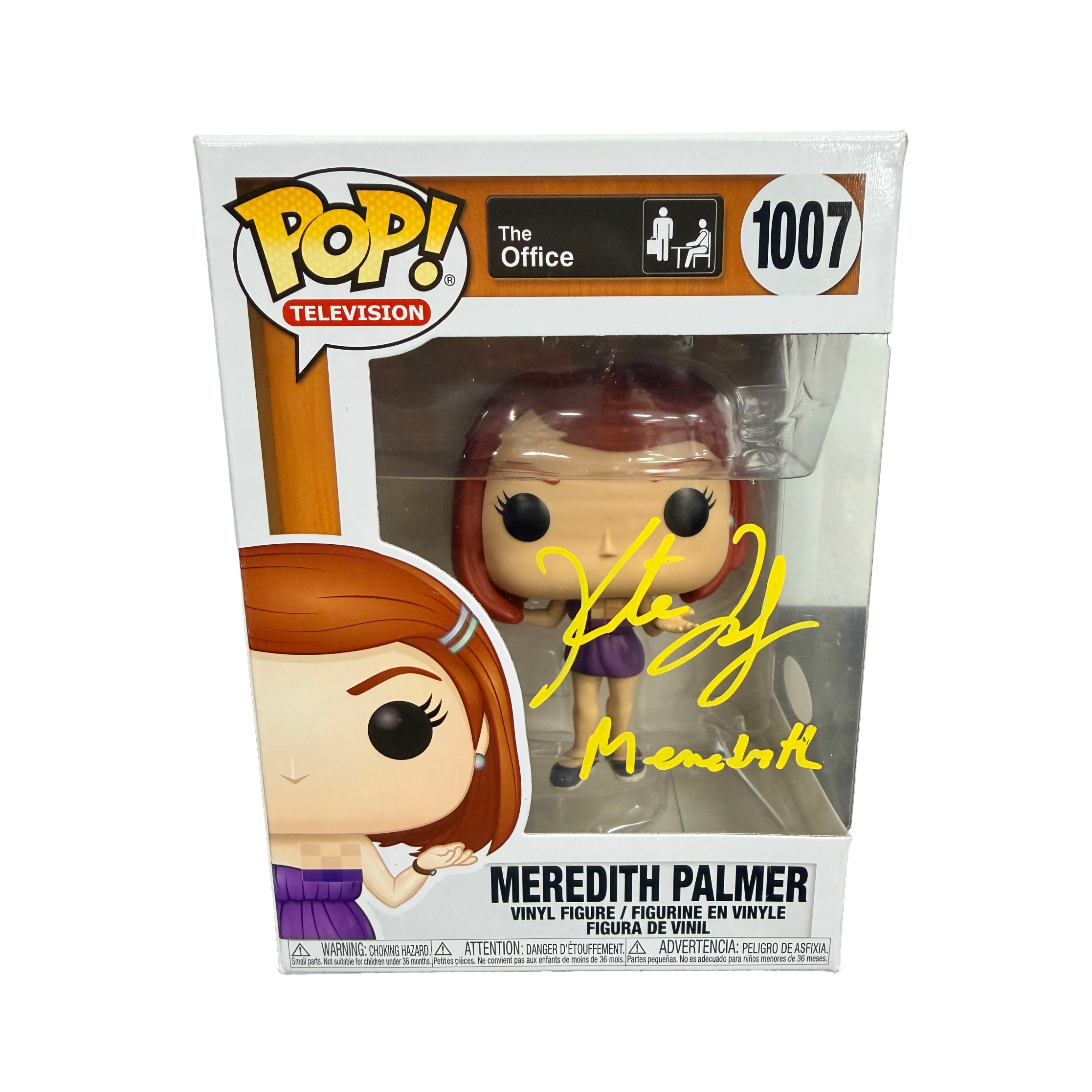 Kate Flannery Signed Funko Pop! – The Office Meredith Palmer #1007 (JSA COA)