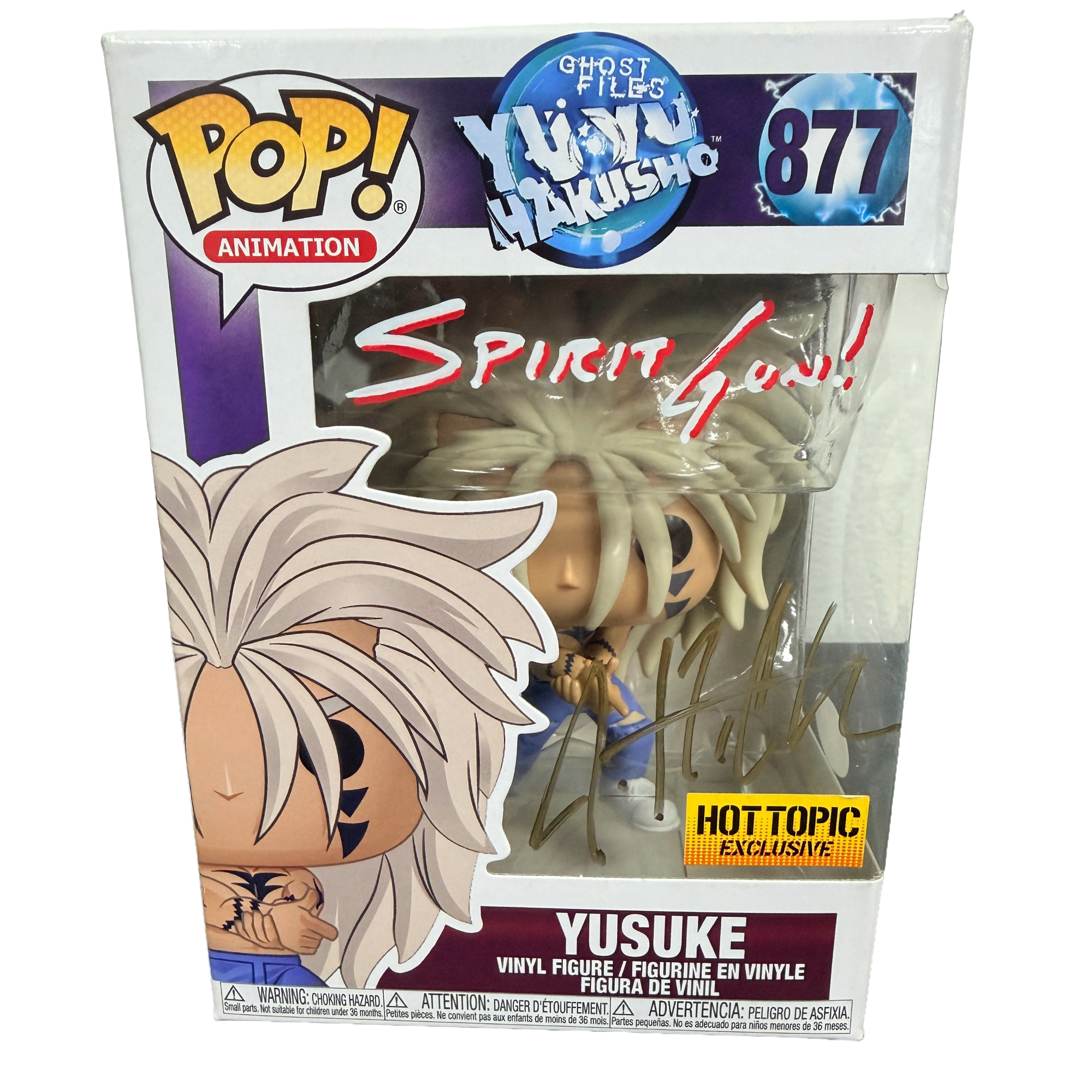Justin Cook Signed Funko Pop! – Yu Yu Hakusho Yusuke #877 Hot Topic Exclusive (JSA COA)