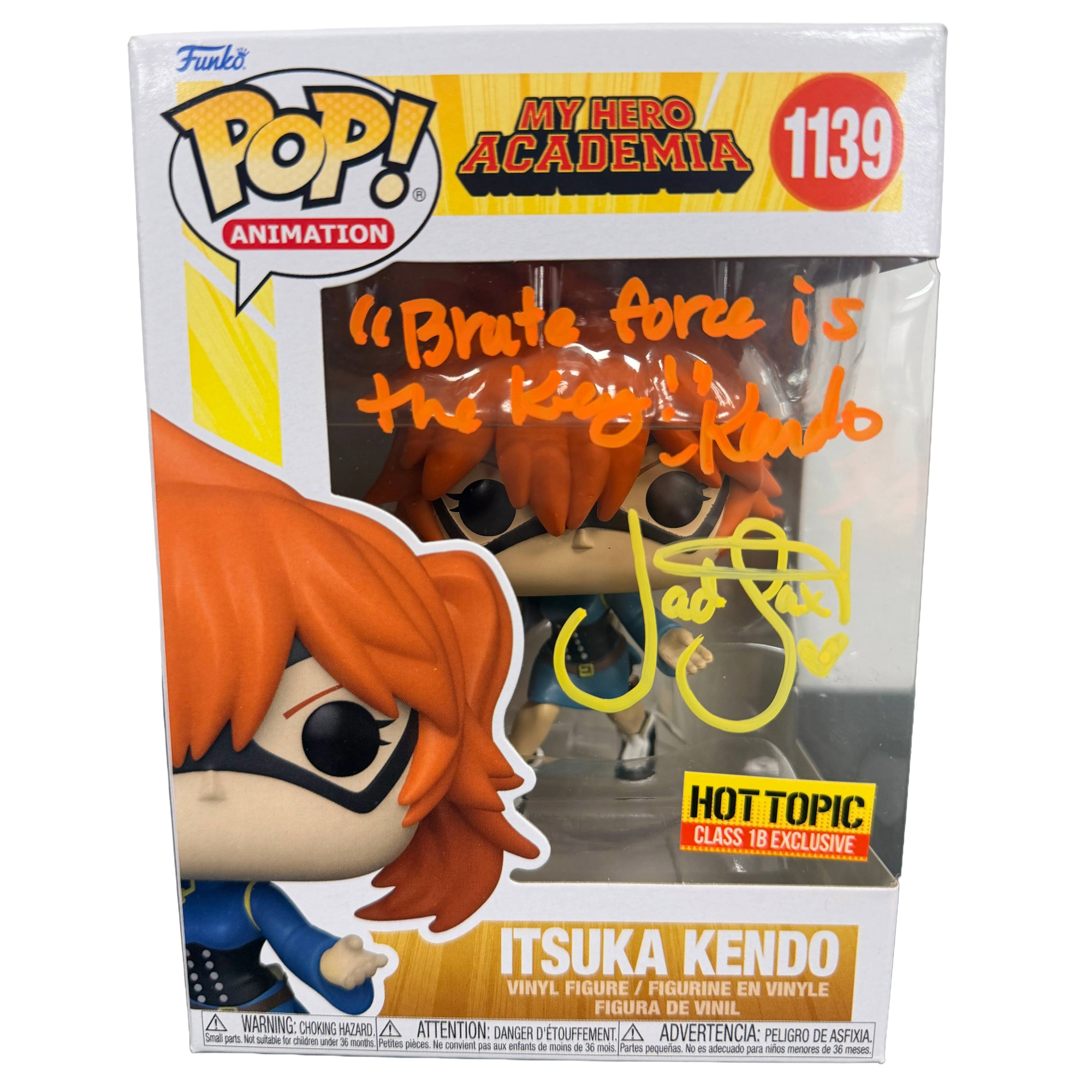 Jad Saxton Signed Funko Pop! – My Hero Academia Itsuka Kendo #1139 Hot Topic Exclusive (Zobie COA)