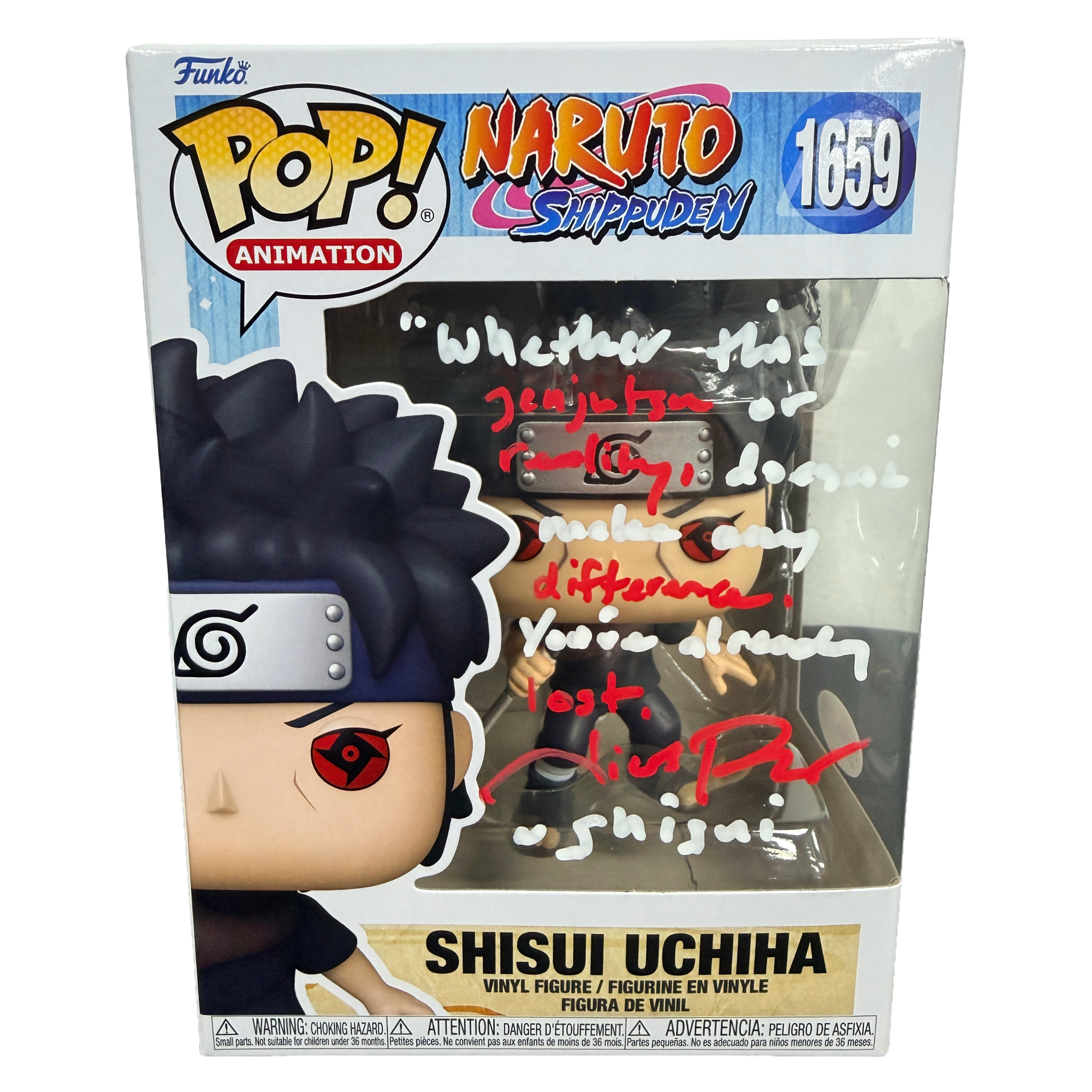 Nicolas Roye Signed Funko Pop! – Naruto Shippuden Shisui Uchiha #1659 (JSA COA)