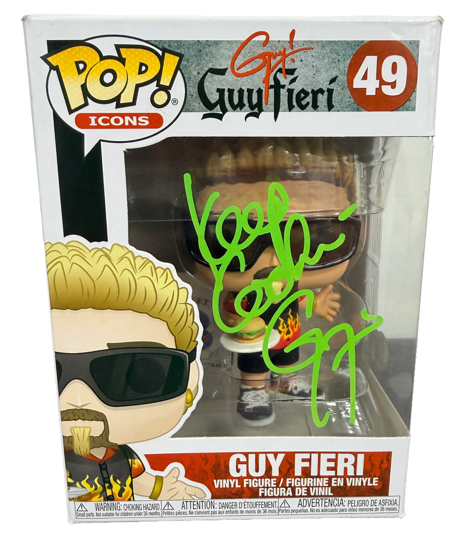 Guy Fieri Signed Funko Pop! – Guy Fieri #49 (BAS COA)