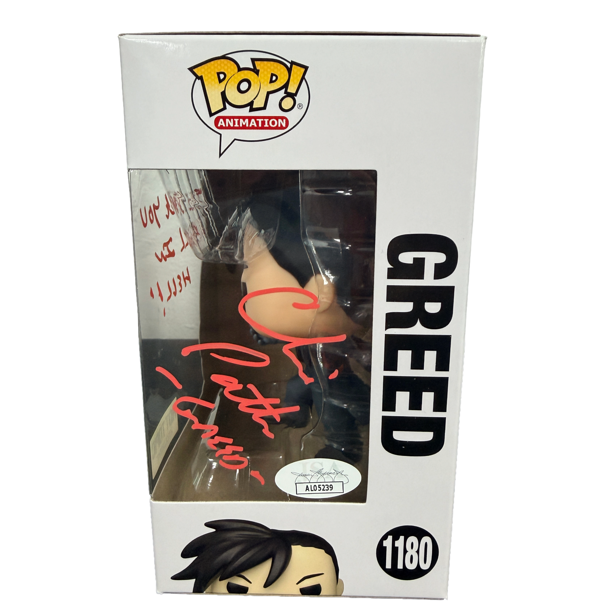 Chris Patton Signed Funko Pop! – FullMetal Alchemist Greed #1180 Hot Topic Exclusive (JSA COA)