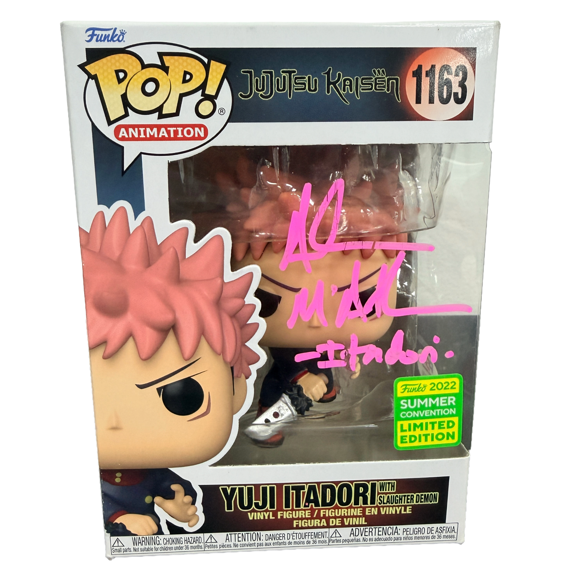 Adam Mcarthur Signed Funko Pop! – Jujutsu Kaisen Yuji Itadori with Slaughter Demon #1163 (PSA COA)
