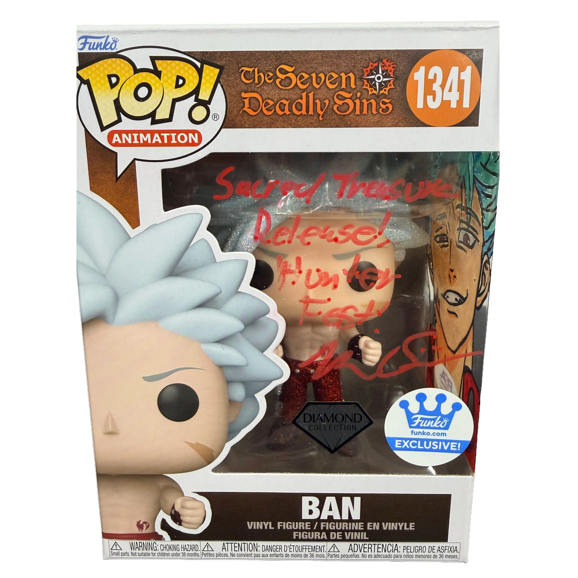 Ben Diskin Signed Funko Pop! – The Seven Deadly Sins Ban with Sketch #1341 (PSA COA)
