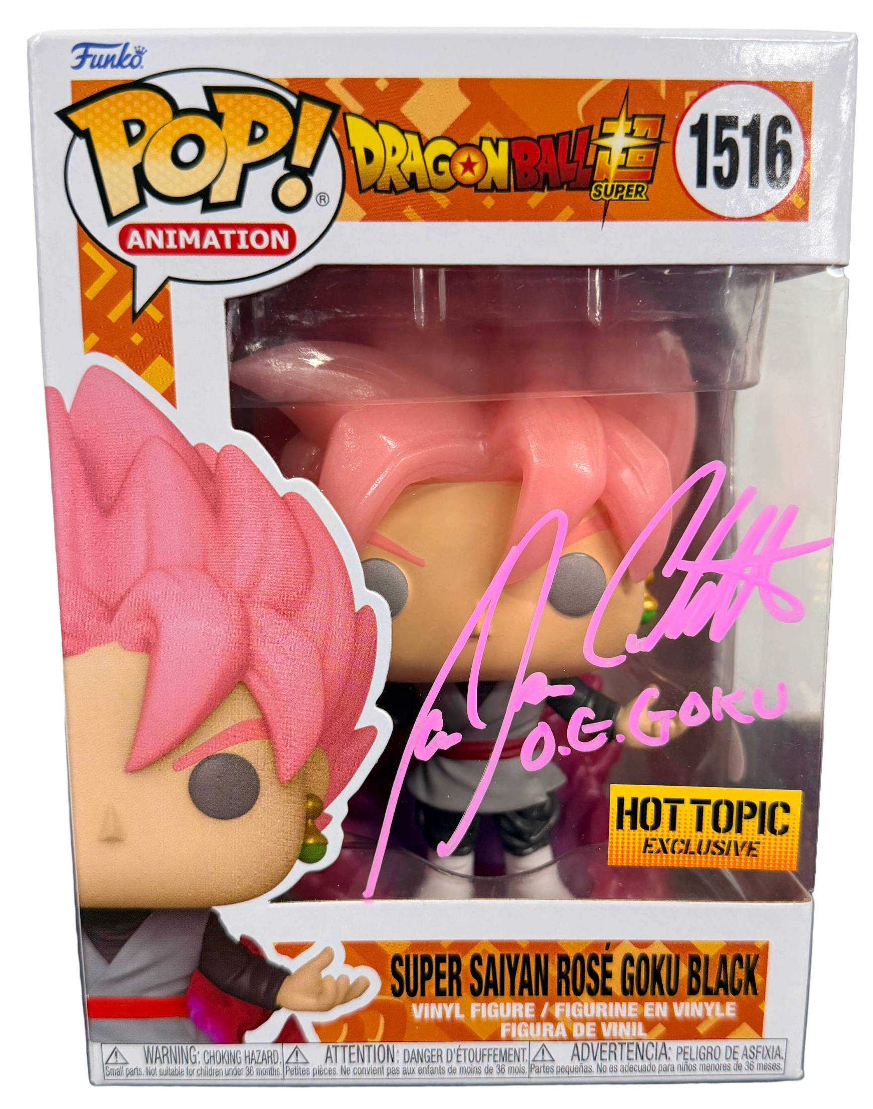 Ian James Corlett Signed Funko Pop! – Dragon Ball Super Saiyan Rose Goku Black #1516 (JSA COA)