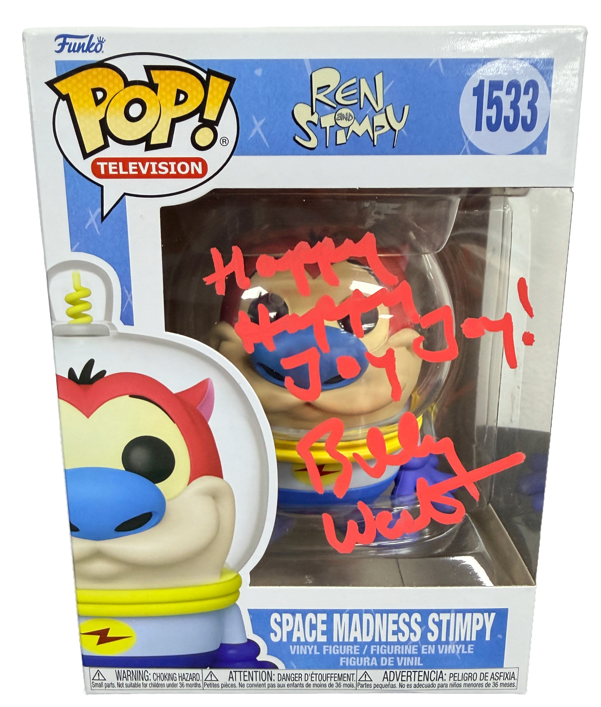 Billy West Signed Funko Pop! – Ren and Stimpy Space Madness Stimpy #1533 (MAS COA)