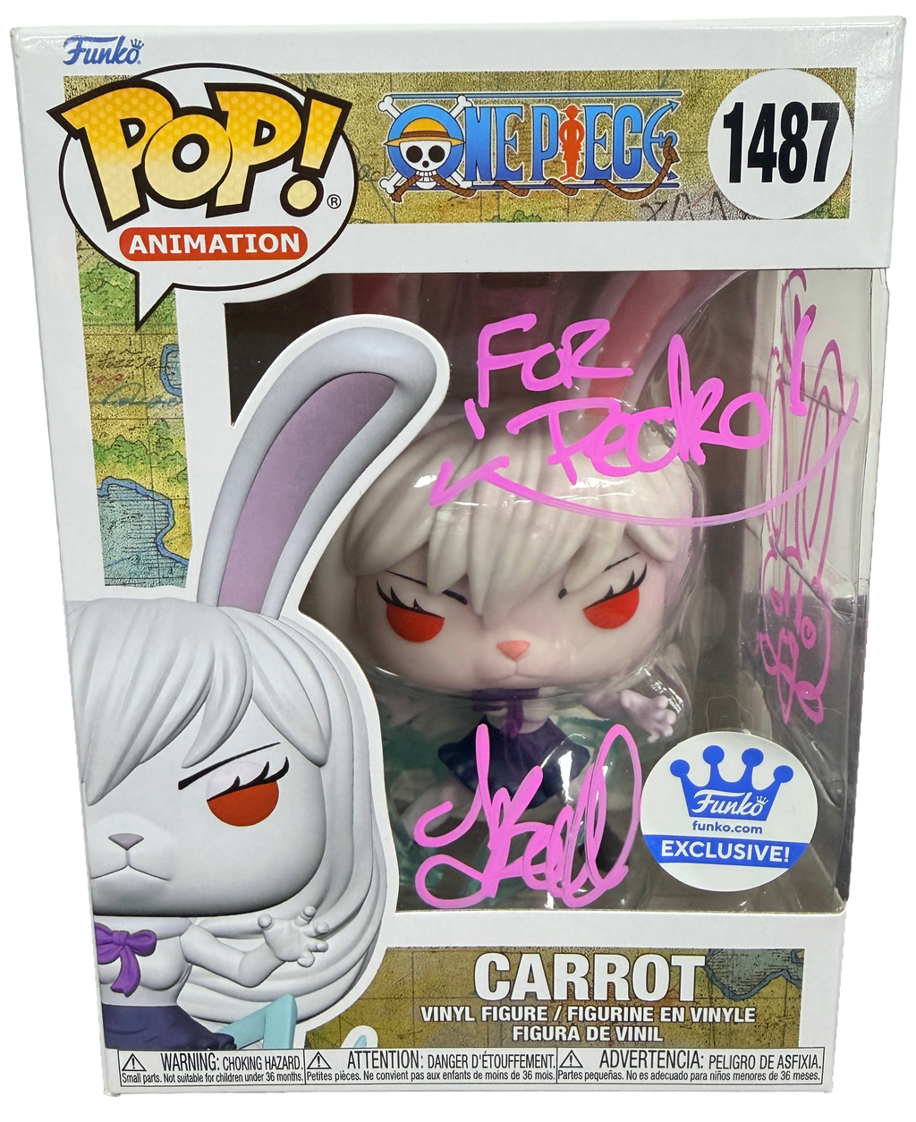 Tia Ballard Signed Funko Pop! – One Piece Carrot #1487 with Sketch (JSA COA)
