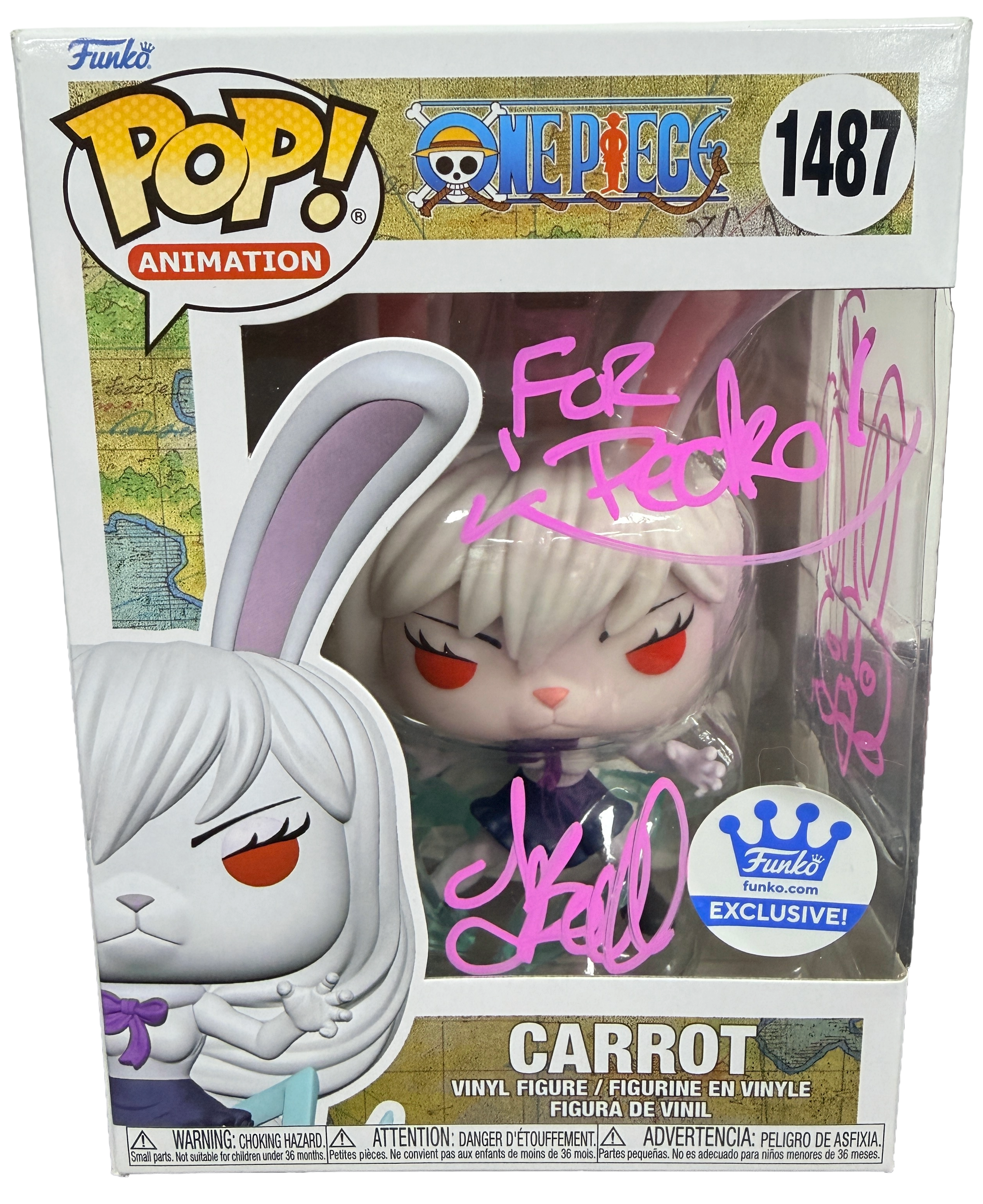 Tia Ballard Signed Funko Pop! – One Piece Carrot #1487 with Sketch (JSA COA)