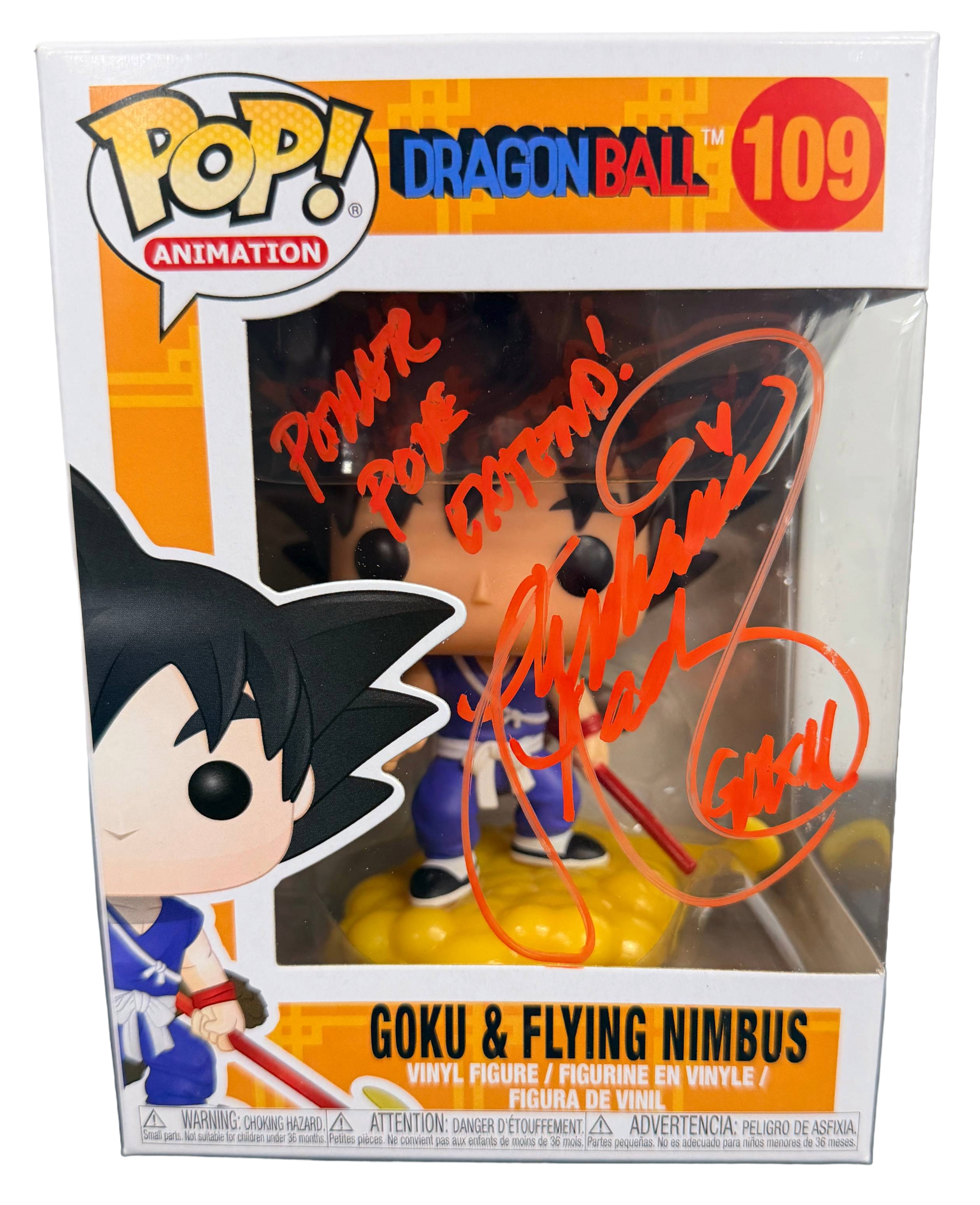 Stephanie Nadolny Signed Funko Pop! – Dragon Ball Goku & Flying Nimbus #109 (Zobie COA)
