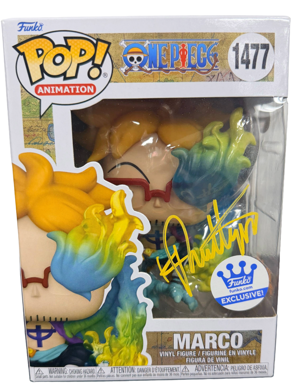 Kyle Phillips Signed Funko Pop! – One Piece Marco #1477 (JSA COA)