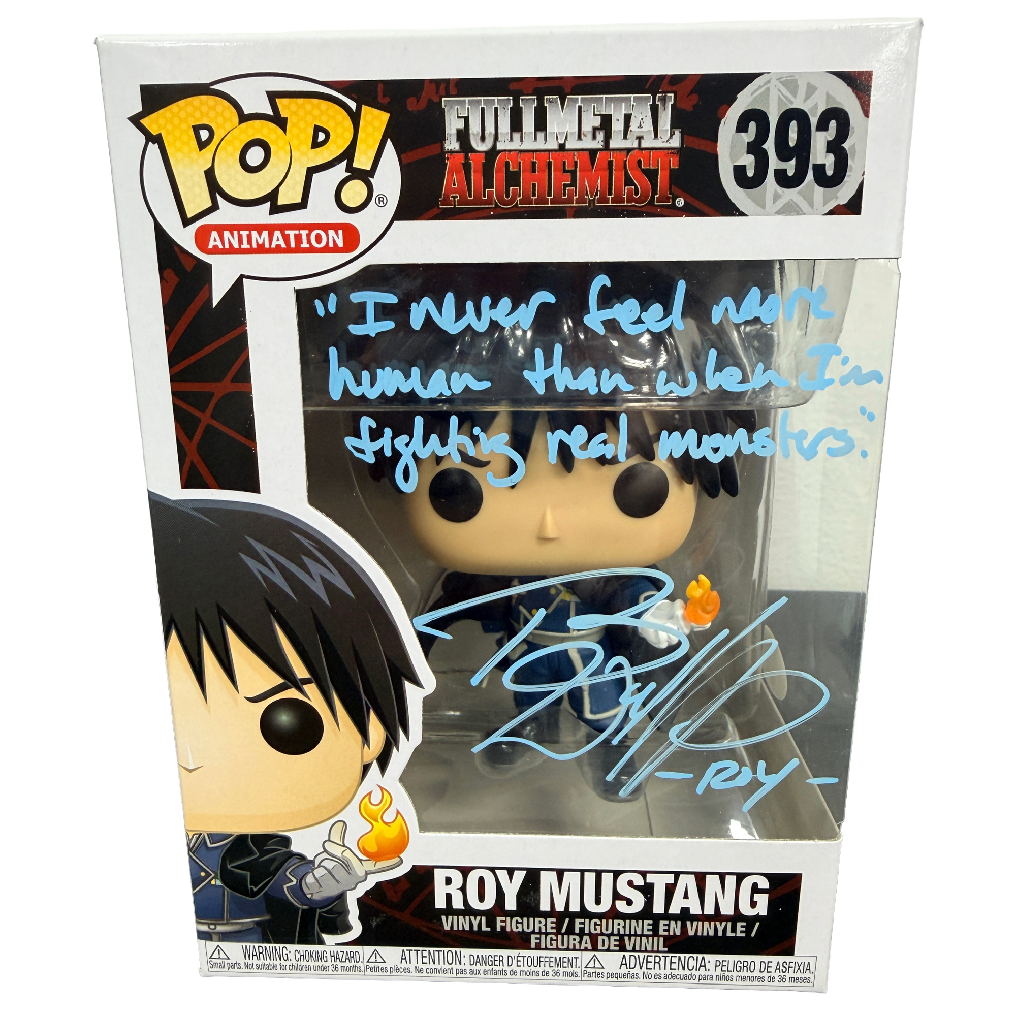 Travis Willingham Signed Funko Pop! – FullMetal Alchemist Roy Mustang #393 (JSA COA)