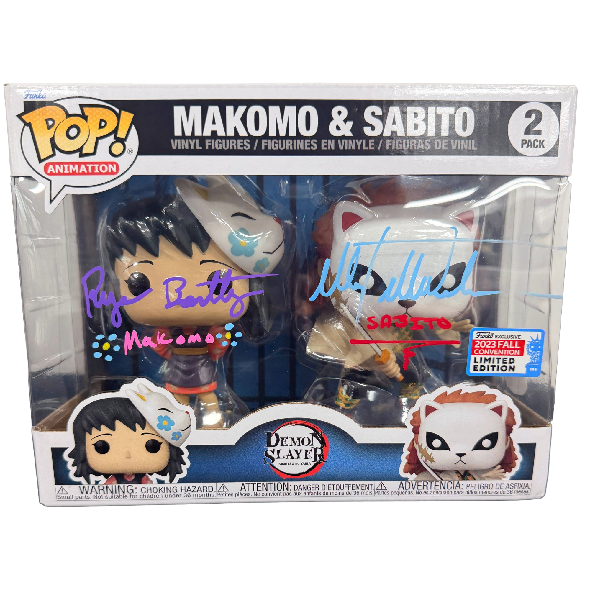 Max Mittleman & Ryan Bartley Signed Funko Pop! – Demon Slayer Makomo & Saboto 2 Pack (JSA COA)