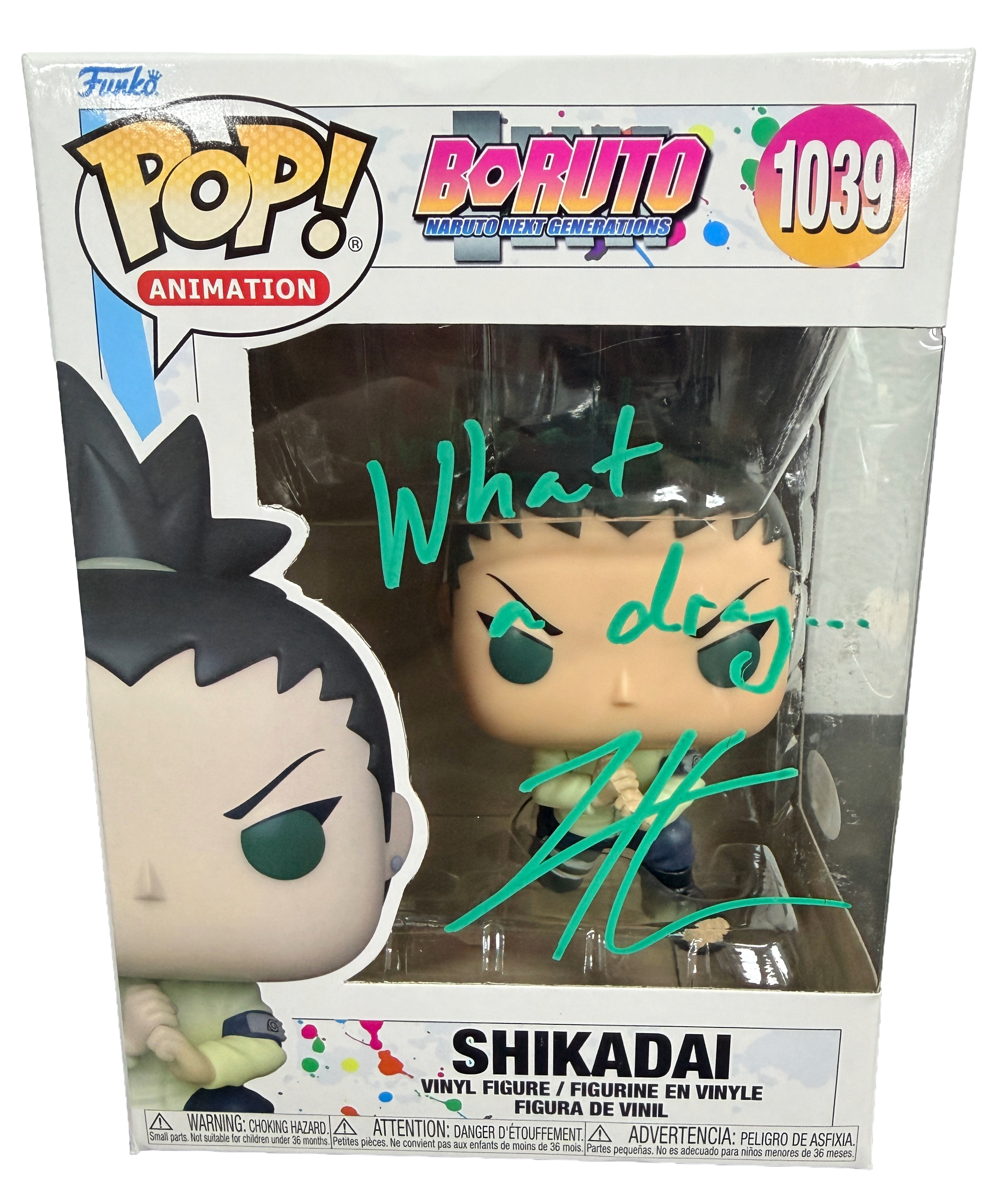 Todd Haberkorn Signed Funko Pop! – Boruto Shikadai #1039 (PSA COA)