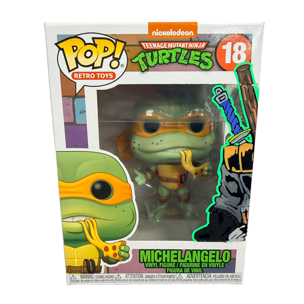 Funko POP – Retro Toys - Teenage Mutant Ninja Turtles MichaelAngelo Figure #18 SKETCHED Meraki (Copy)