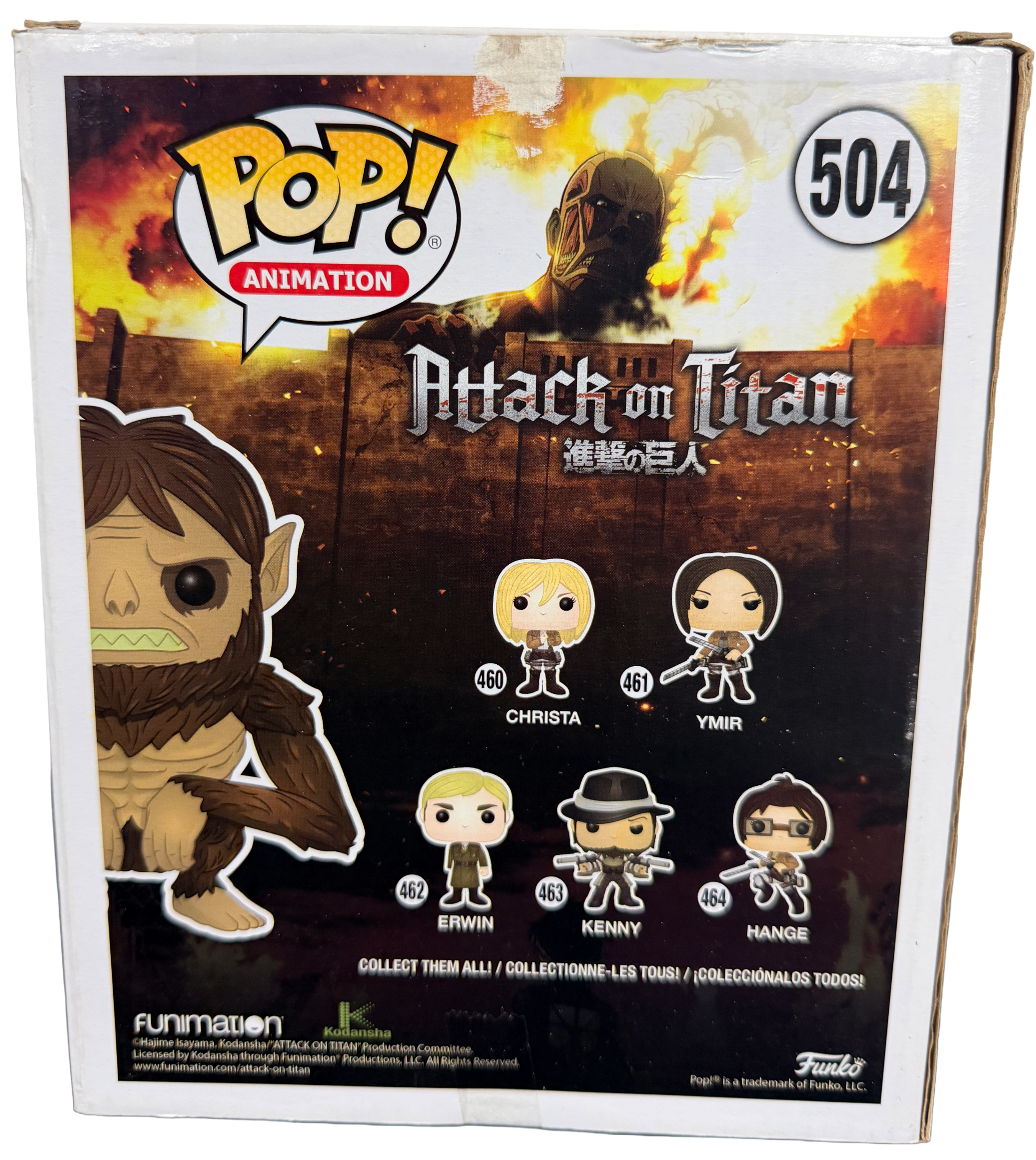 Funko Pop: Animation - Attack on Titan - Beast Titan Figure #504 Hot Topic Exclusive