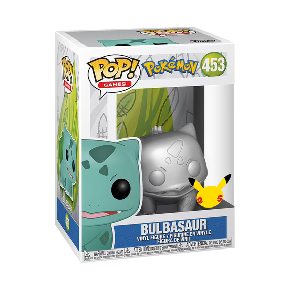 Funko Pop: Games - Pokemon - Bulbasaur Figure #453 (Silver)