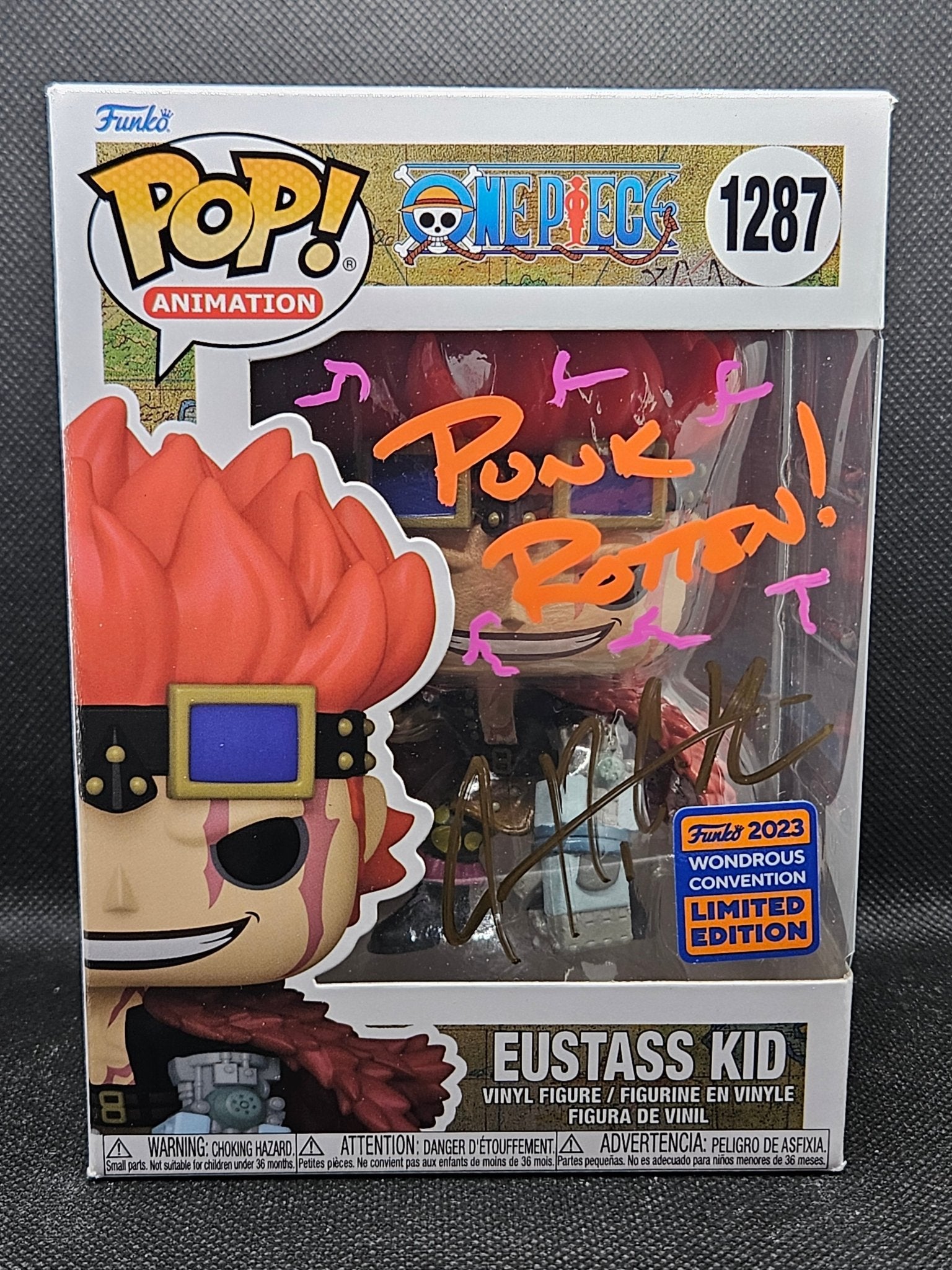 Funko Pop Anime Eustass Kid 1287 Wondrous Convention Exclusive 2023 Signed By Justin Cook With JSA - NERD BLVD
