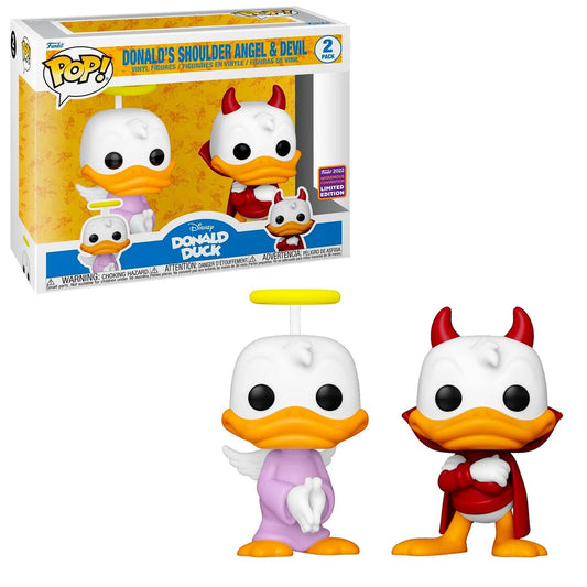 Funko POP Disney Donalds Shoulder Angel And Devil 2 Pack - NERD BLVD