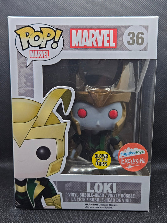 Funko Pop Marvel Loki 36 Fugitivetoys Exclusive GITD - NERD BLVD