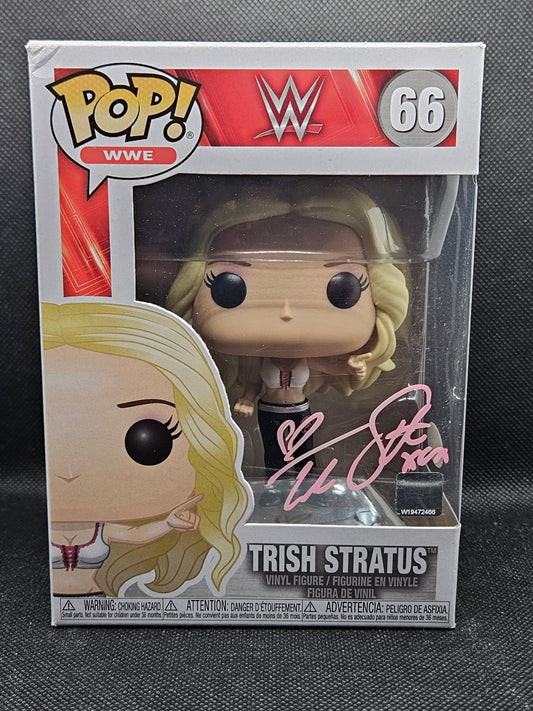 Funko Pop WWE Trish Stratus 66 Signed By Trish Stratus with JSA - NERD BLVD