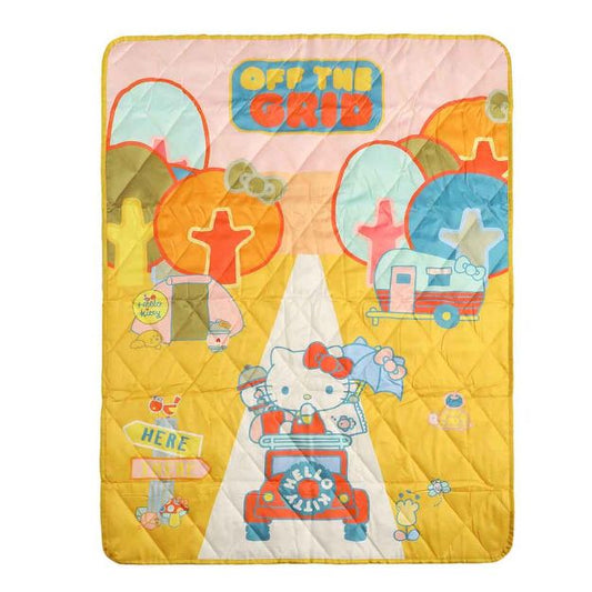 HELLO KITTY OFF THE GRID WATERPROOF OUTDOOR THROW BLANKET - NERD BLVD